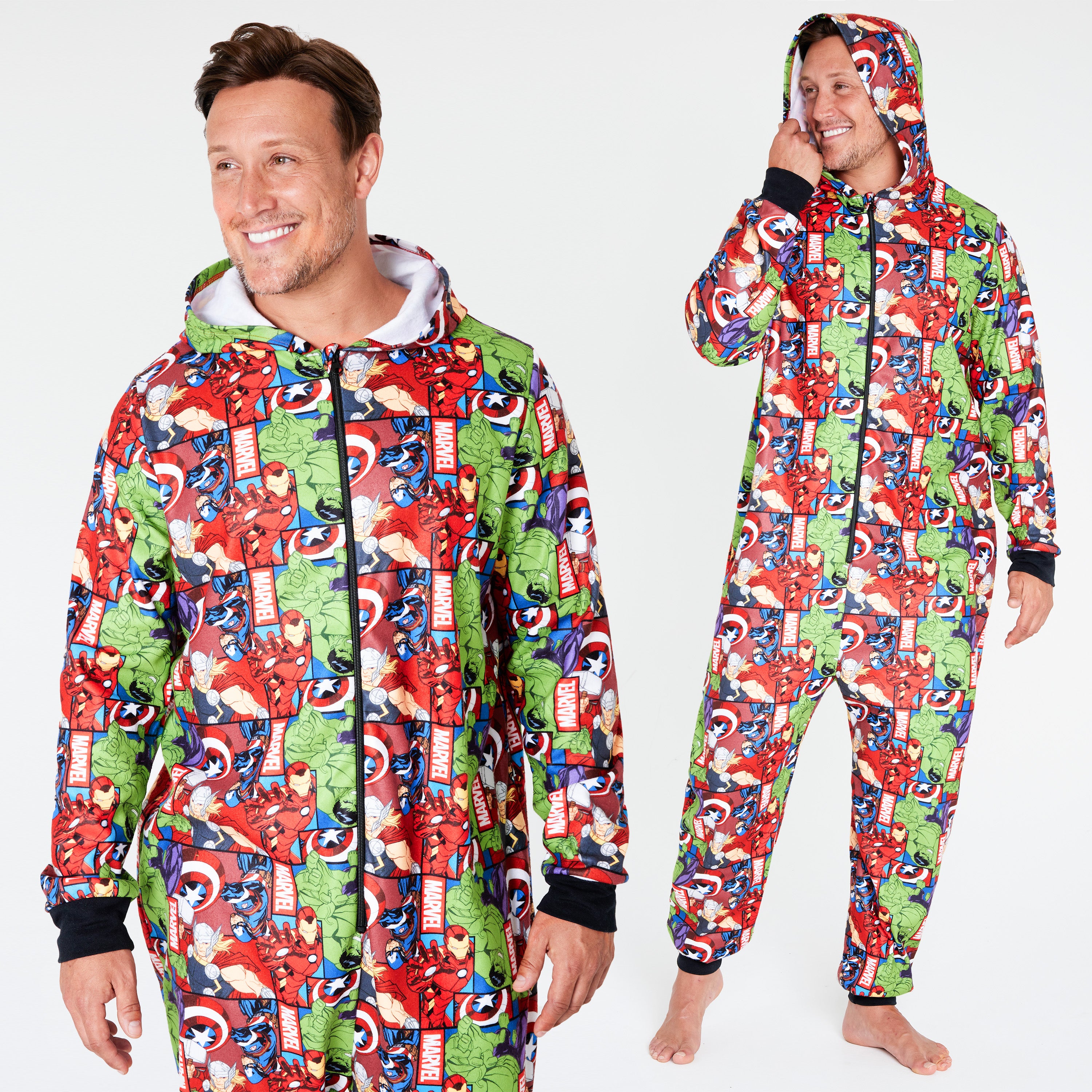 marvel-avengers-combinaison-pyjama-homme-polaire-capuche image 5