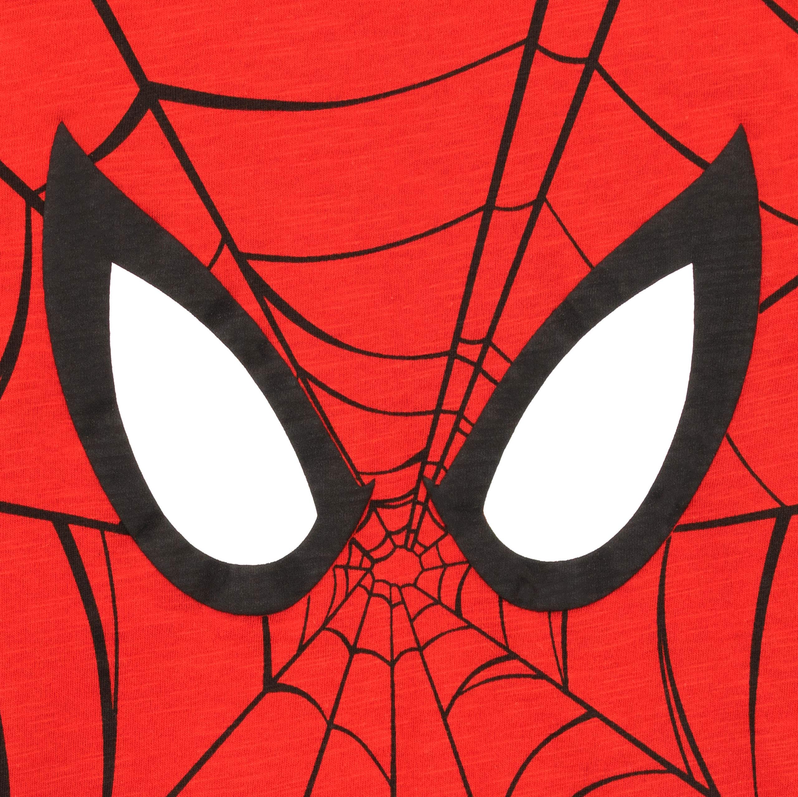 marvel-spider-man-t-shirt-manches-longues-gar-on-2-3-ans-rouge-bleu image 2