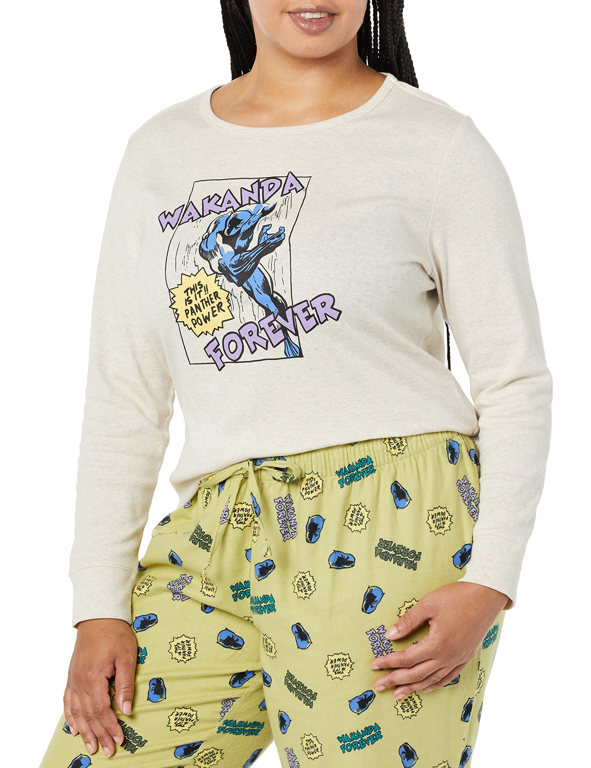 amazon-essentials-marvel-black-panther-pyjama-flanelle-femme image 5