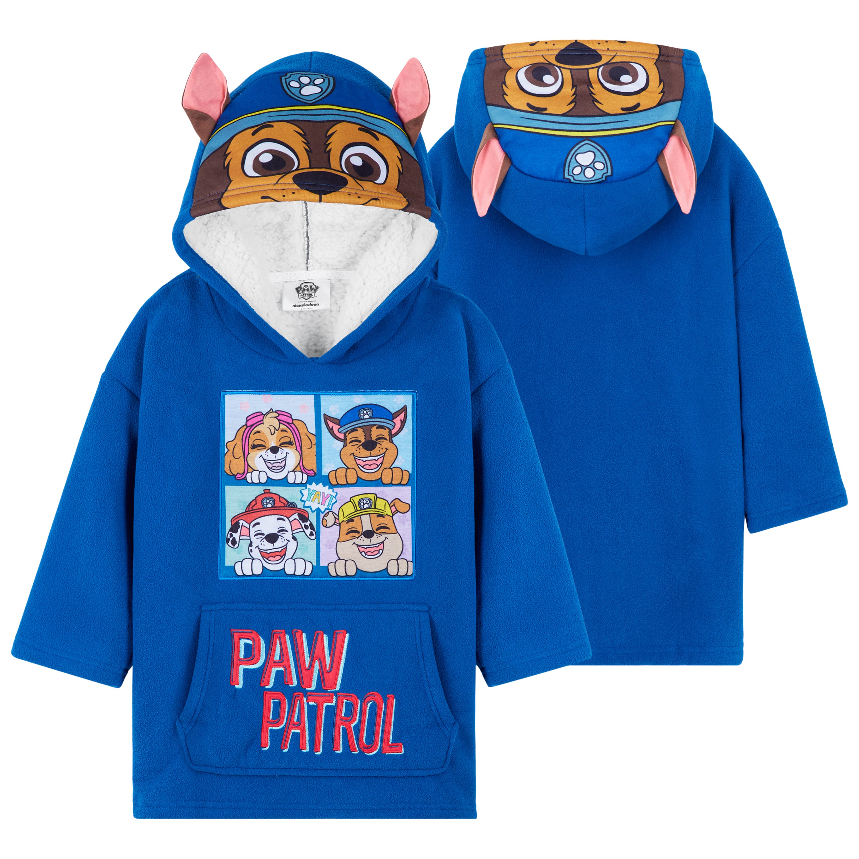 paw-patrol-sweat-plaid-enfant-3-6-ans-polaire-bleu image 3