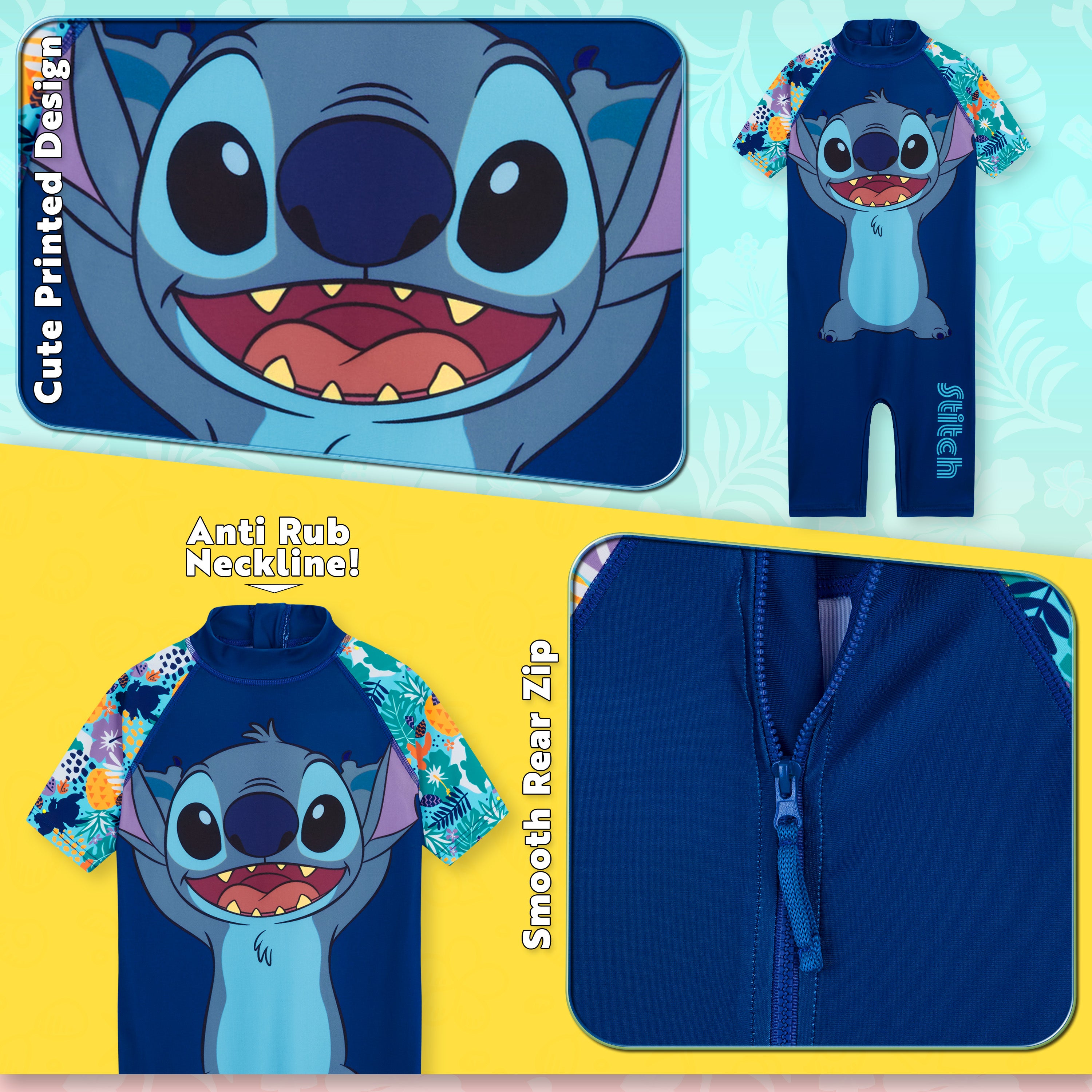 disney-maillot-de-bain-fille-une-pi-ce-manches-courtes image 5