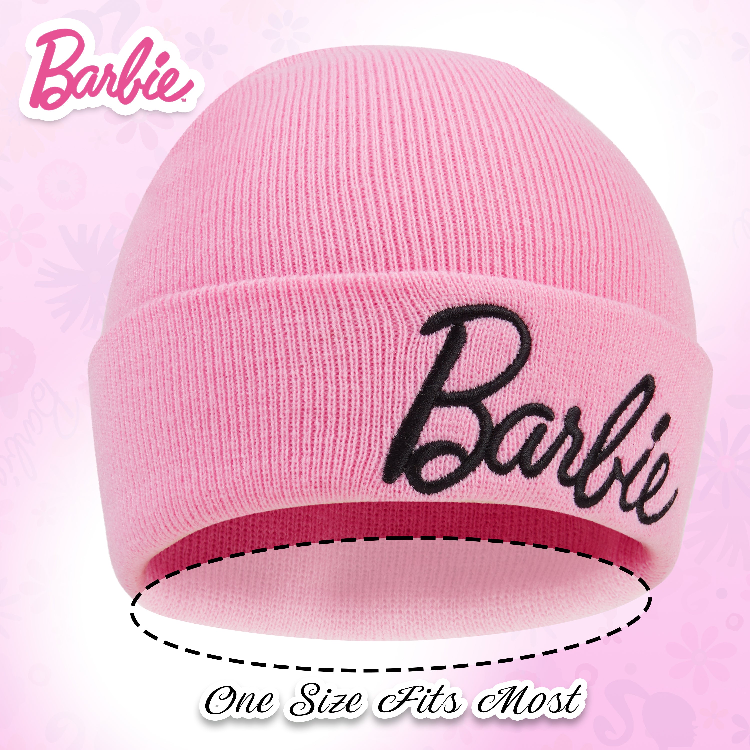barbie-ensemble-bonnet-pompon-et-gants-fille-acrylique image 7