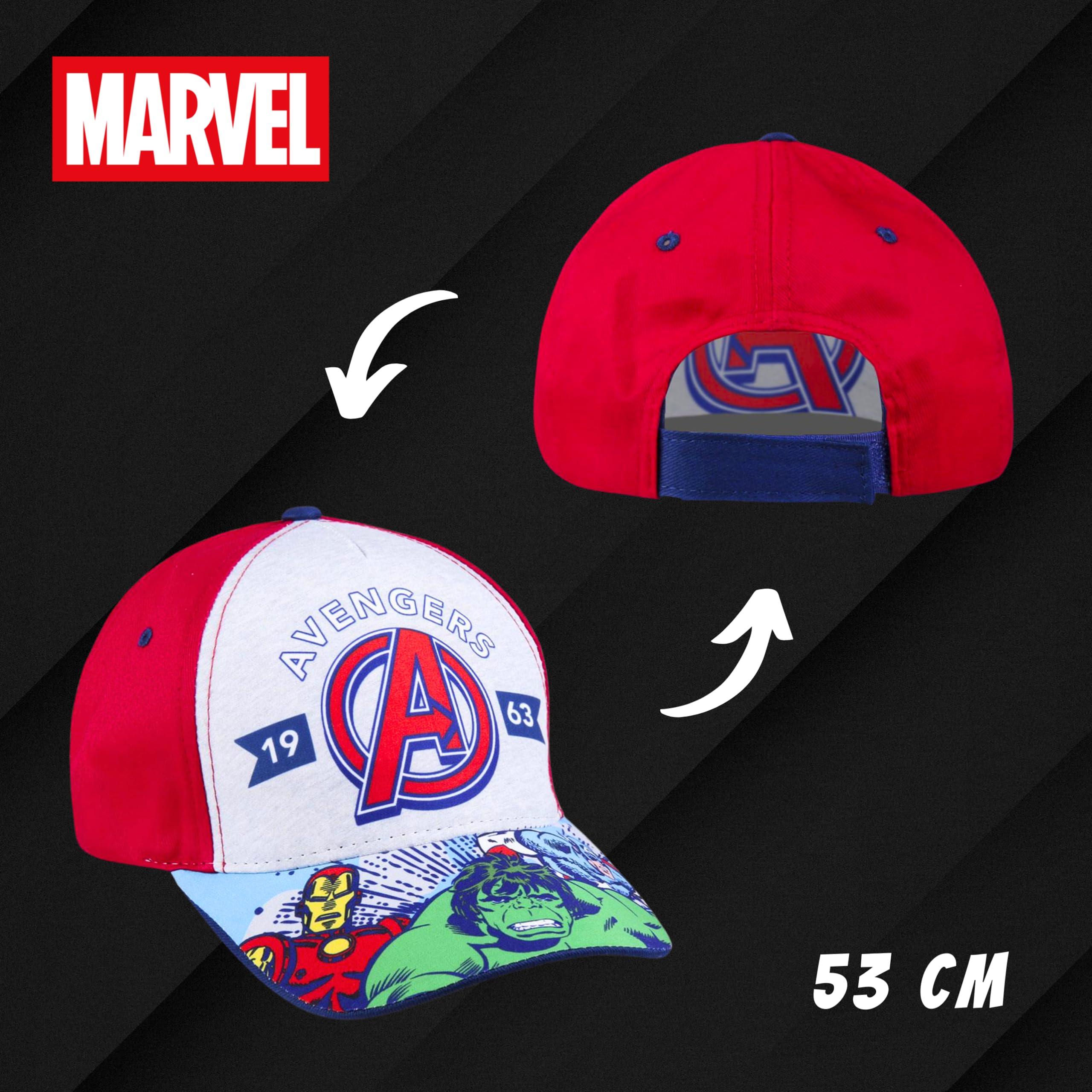 marvel-avengers-casquette-gar-on-rouge-r-glable image 5