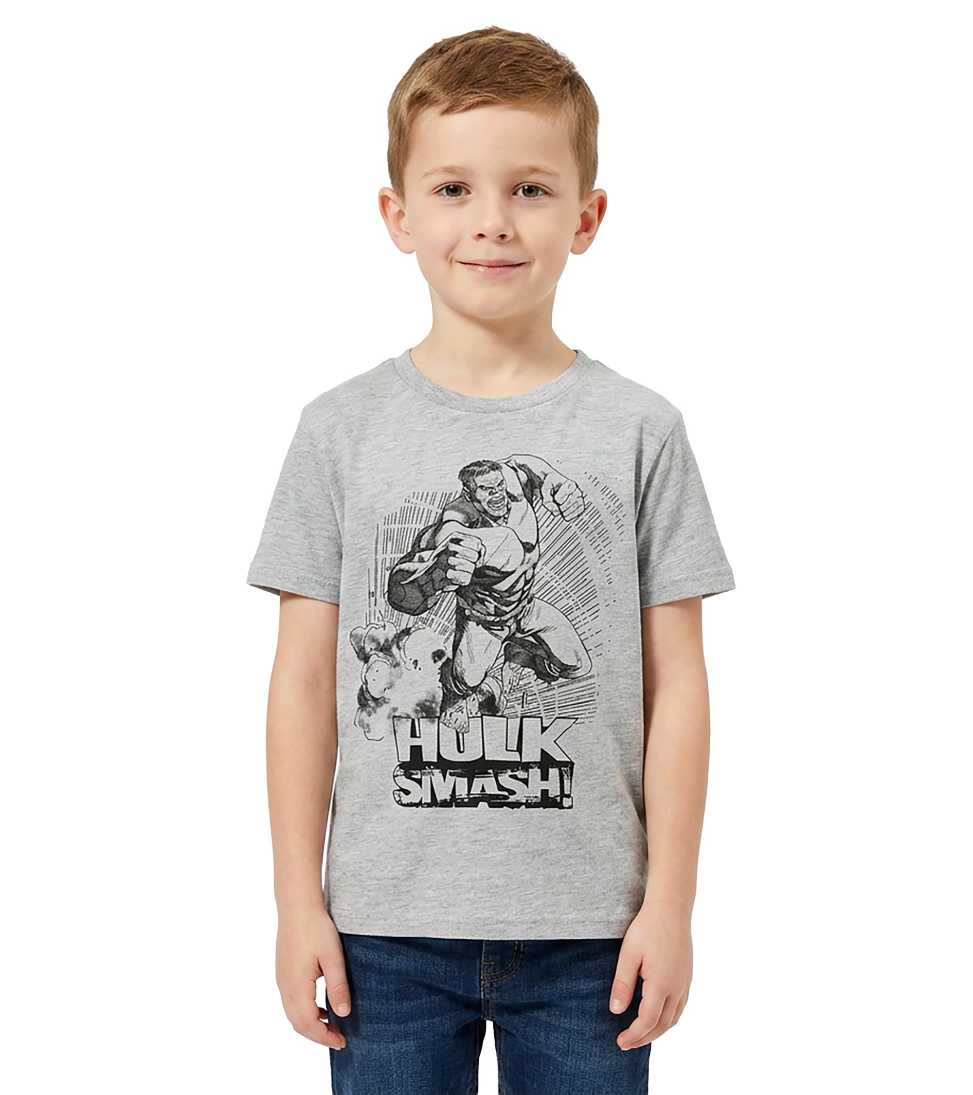 marvel-t-shirt-gar-on-gris-m-lange-coton-hulk-lot-1 image 1