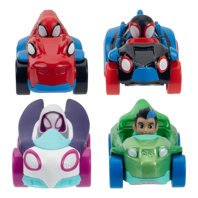 marvel-spidey-amazing-metals-pack-4-voitures-dino-7-5-cm image 1
