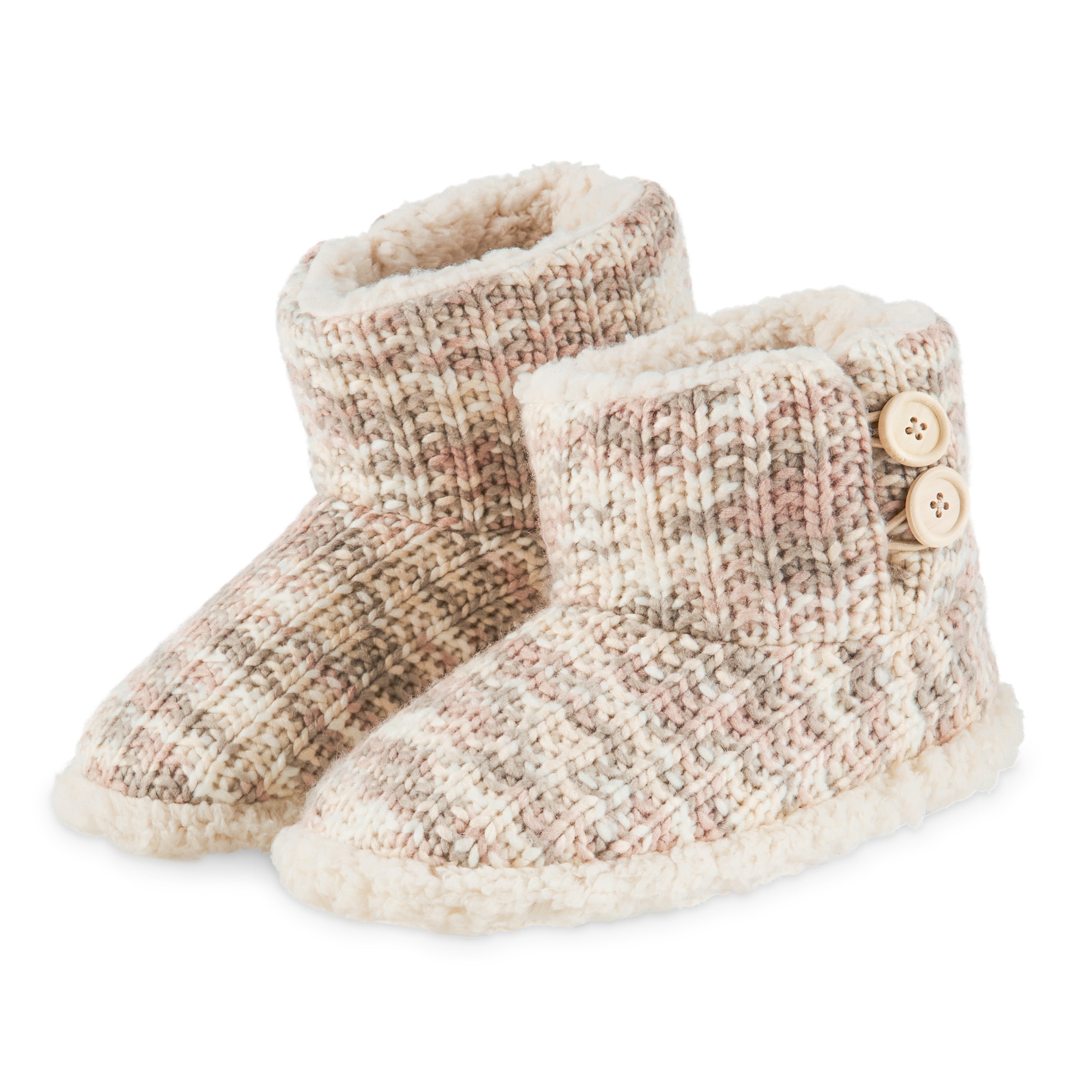 citycomfort-pantoufles-bottines-femme-tricot-fourrure image 1