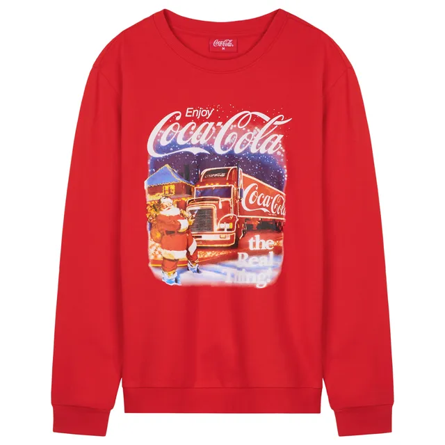 coca-cola-sweat-de-no-l-pull-col-rond-rouge-adulte image 1