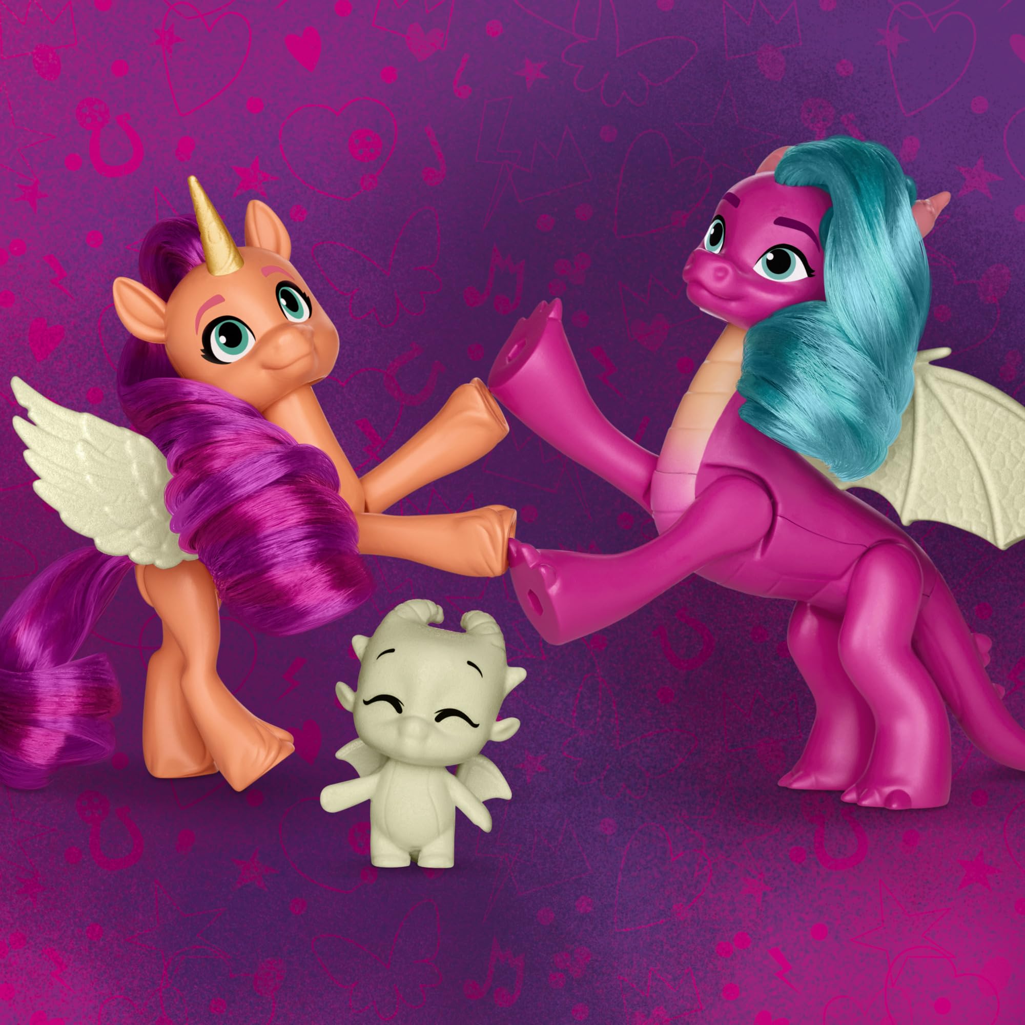 my-little-pony-sunny-dragon-coffret-3-figurines-phosphorescent image 6