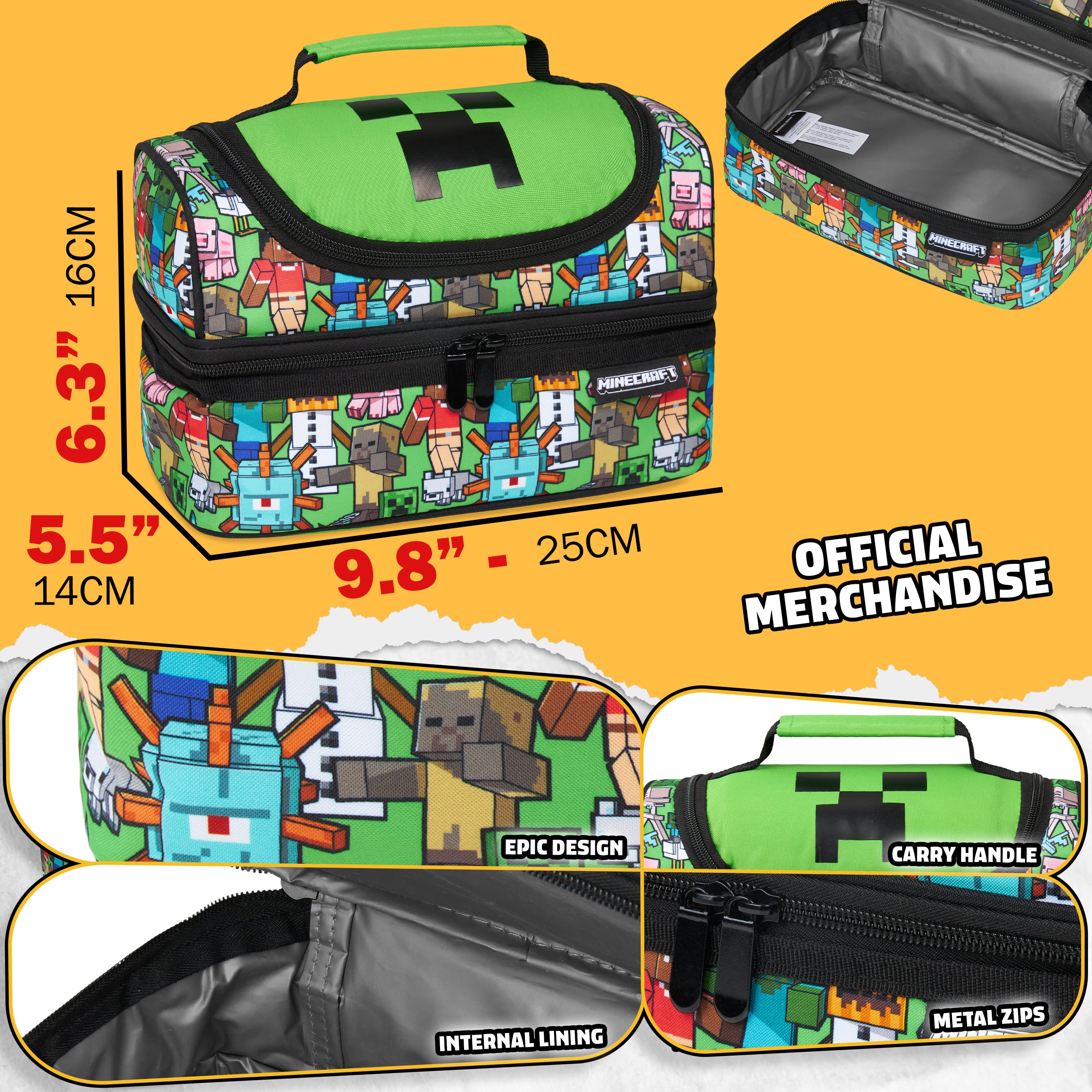 get-trend-minecraft-sac-lunch-isotherme-enfant-creeper-multi image 6