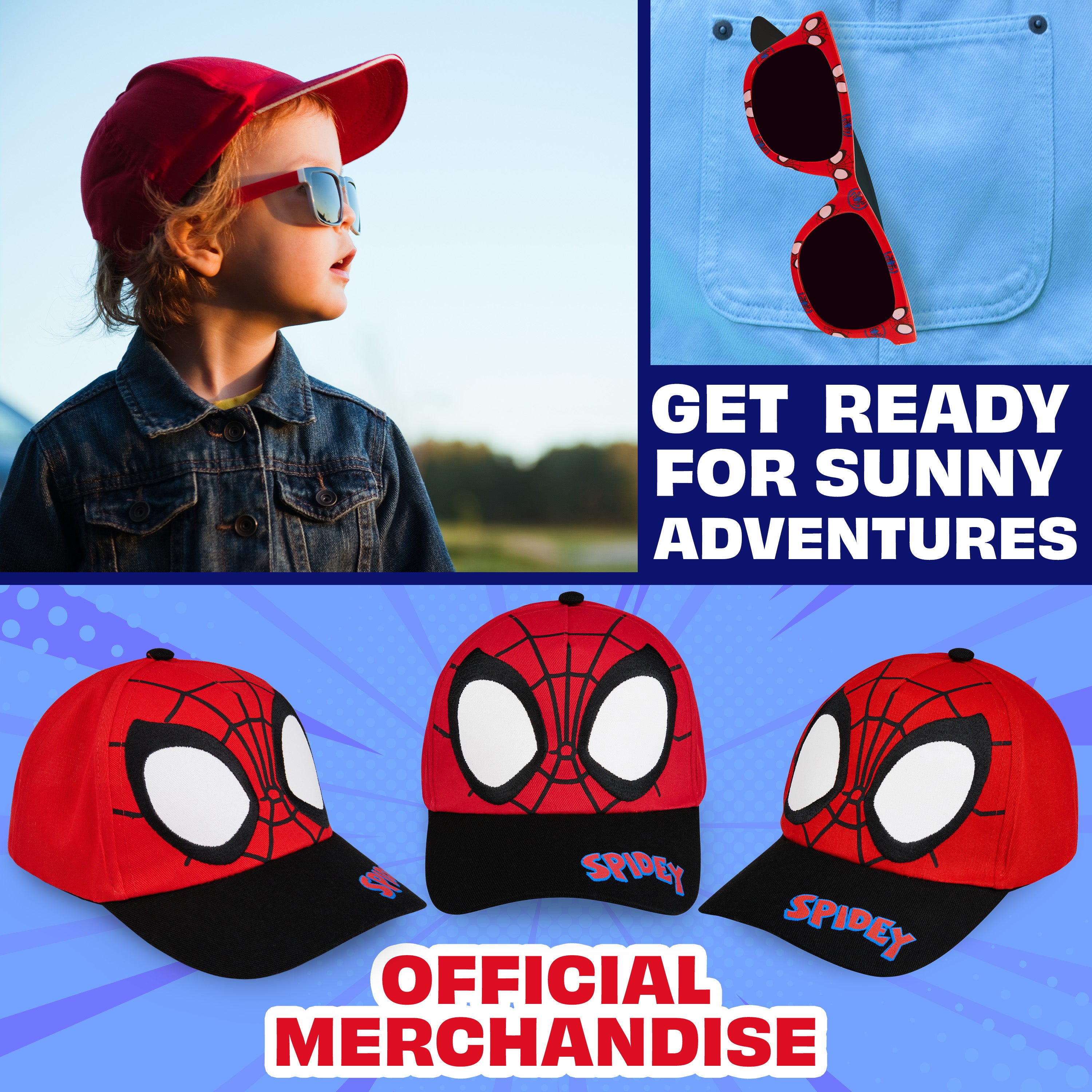 marvel-spiderman-casquette-lunettes-enfant-uv400-r-glable image 2
