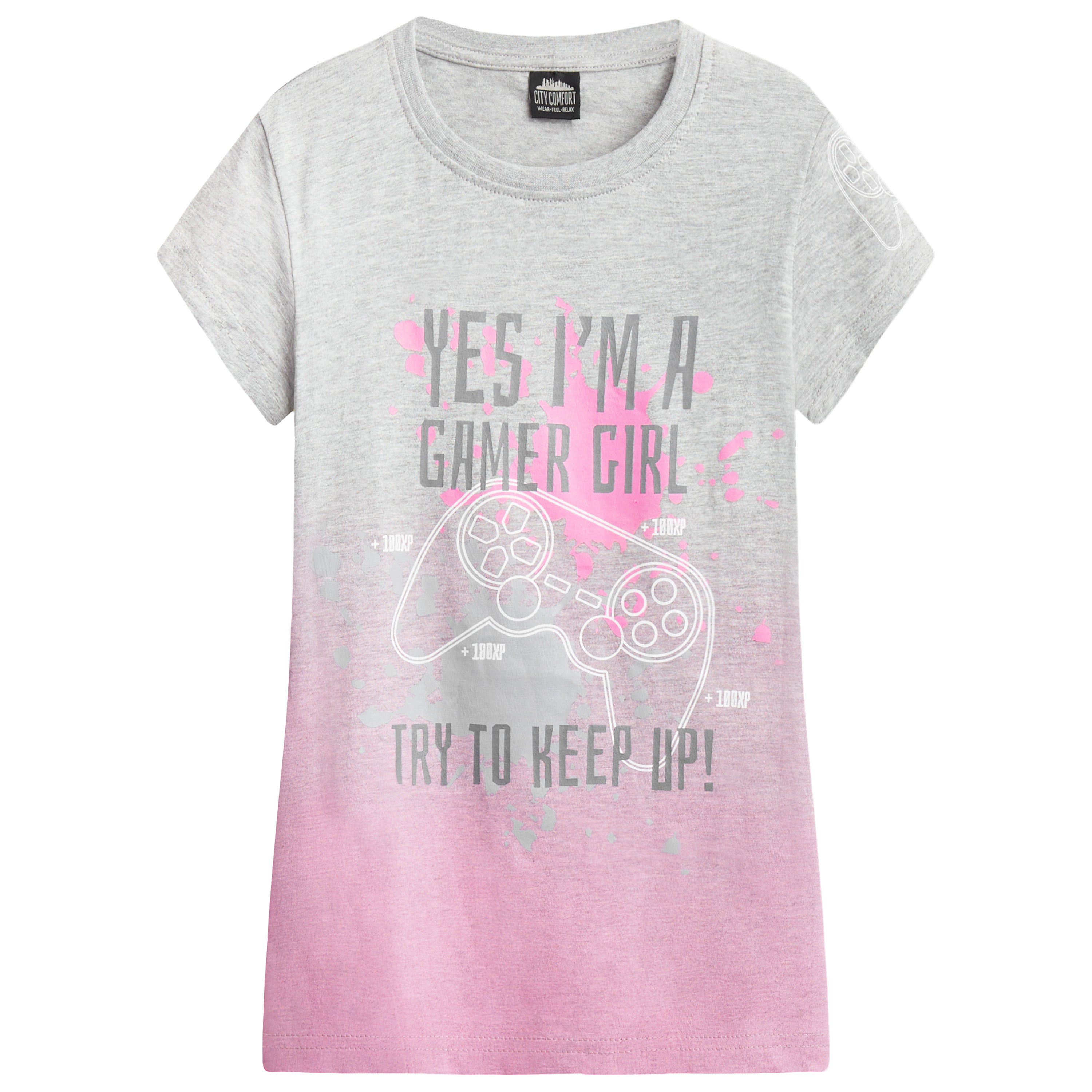 get-trend-girls-t-shirt-gamer-girl-9-10-ans-coton image 1
