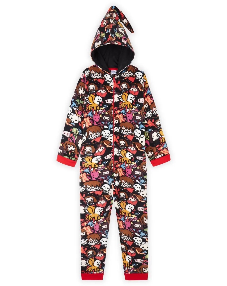 harry-potter-combinaison-pyjama-fille-polaire-7-8-ans-capuche image 1