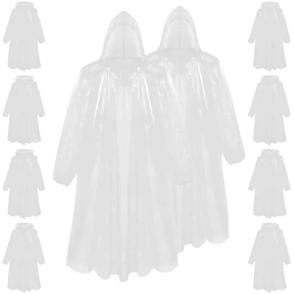 citycomfort-poncho-pluie-jetable-adulte-transparent-lot-10 image 1
