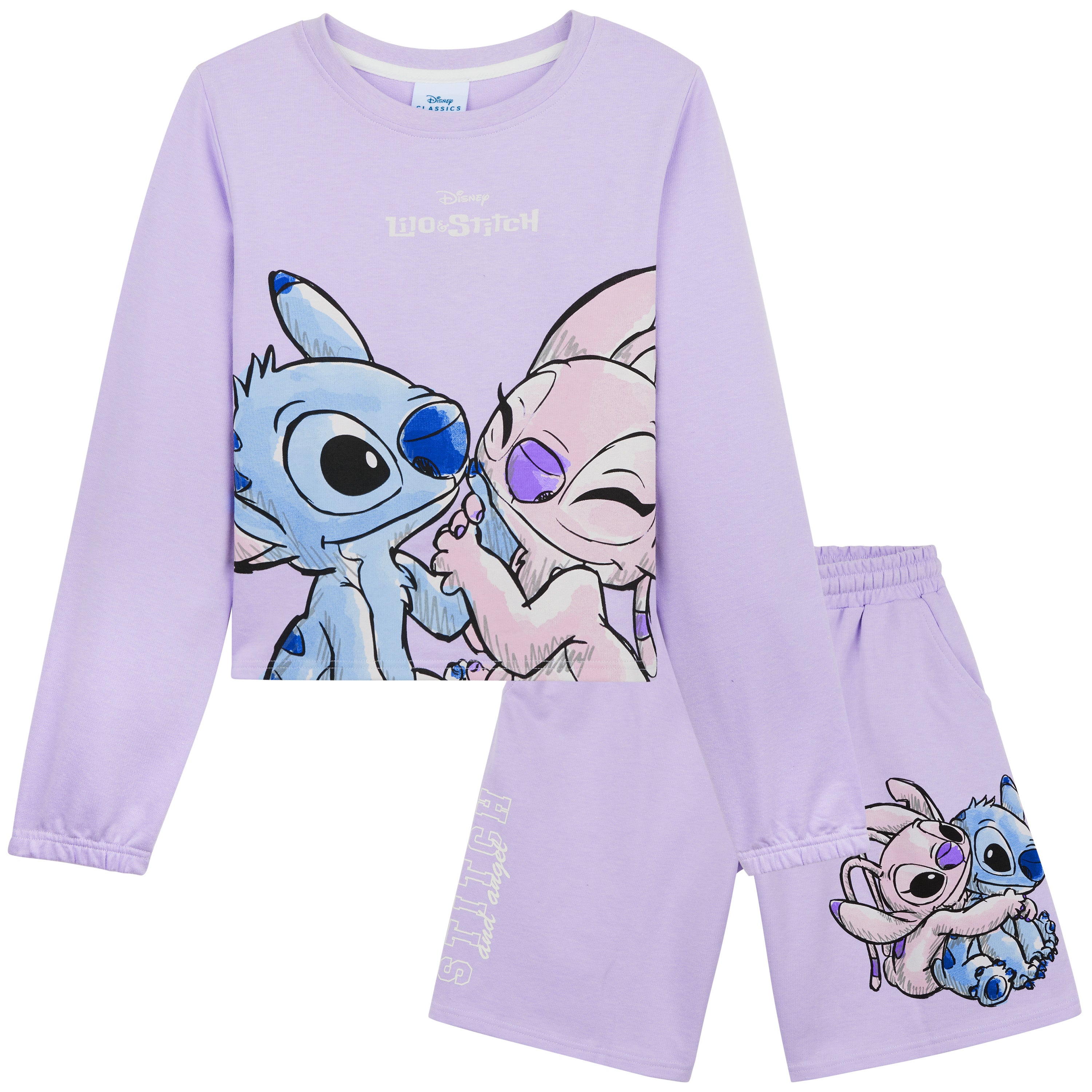stitch-surv-tement-fille-sweat-short-9-10-ans-ensemble image 7