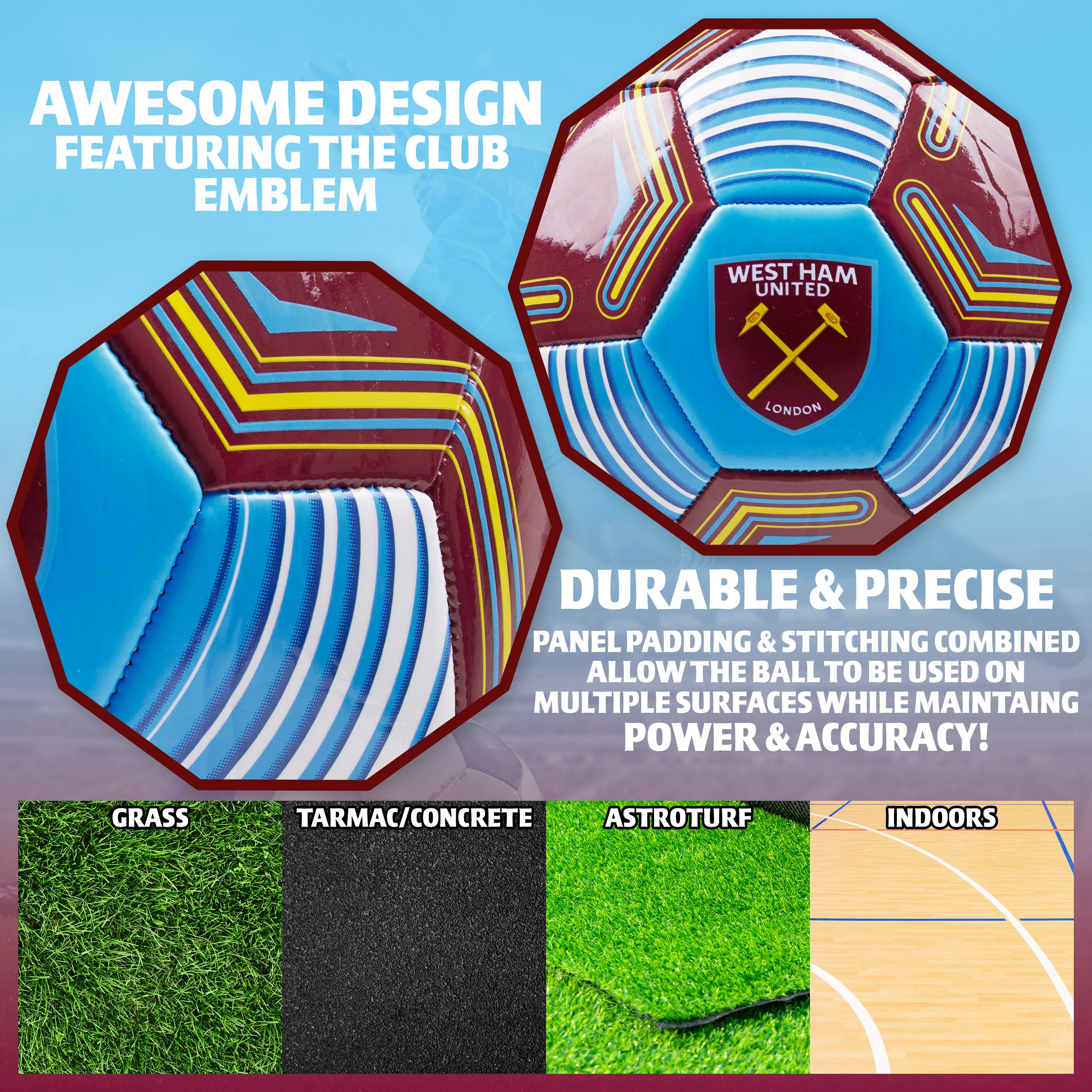 west-ham-united-ballon-de-foot-taille-3-officiel-enfant image 5