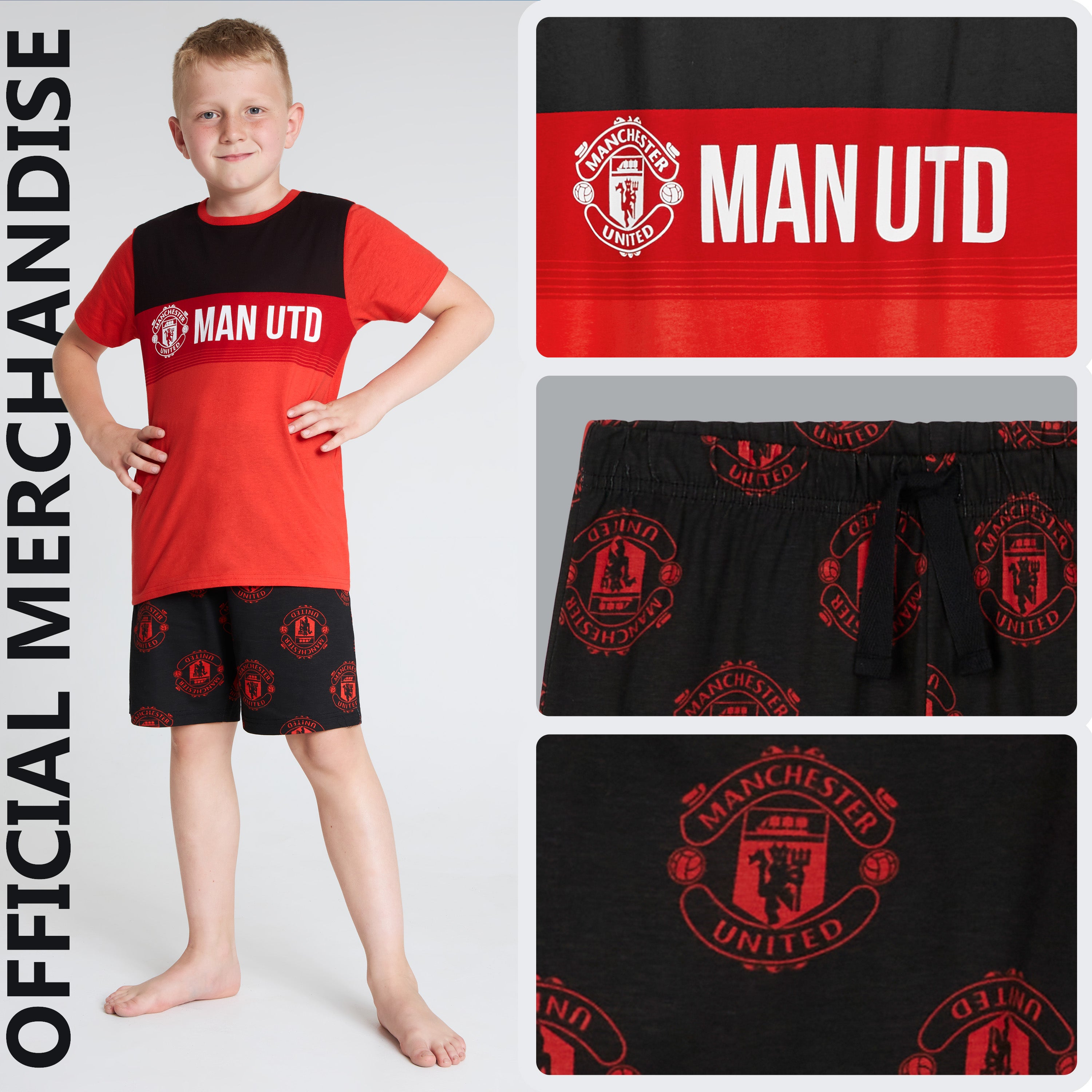 manchester-united-pyjama-short-garcon-coton-ete-5-6-ans image 5