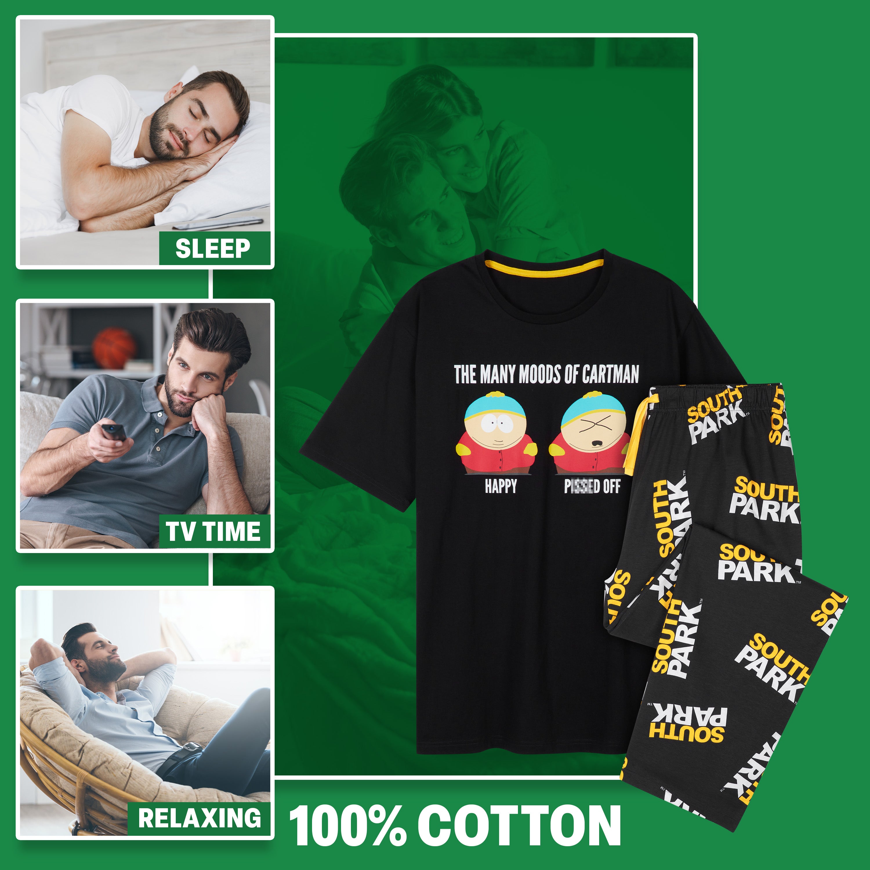 south-park-pyjama-homme-coton-2-pi-ces-t-shirt-pantalon image 3