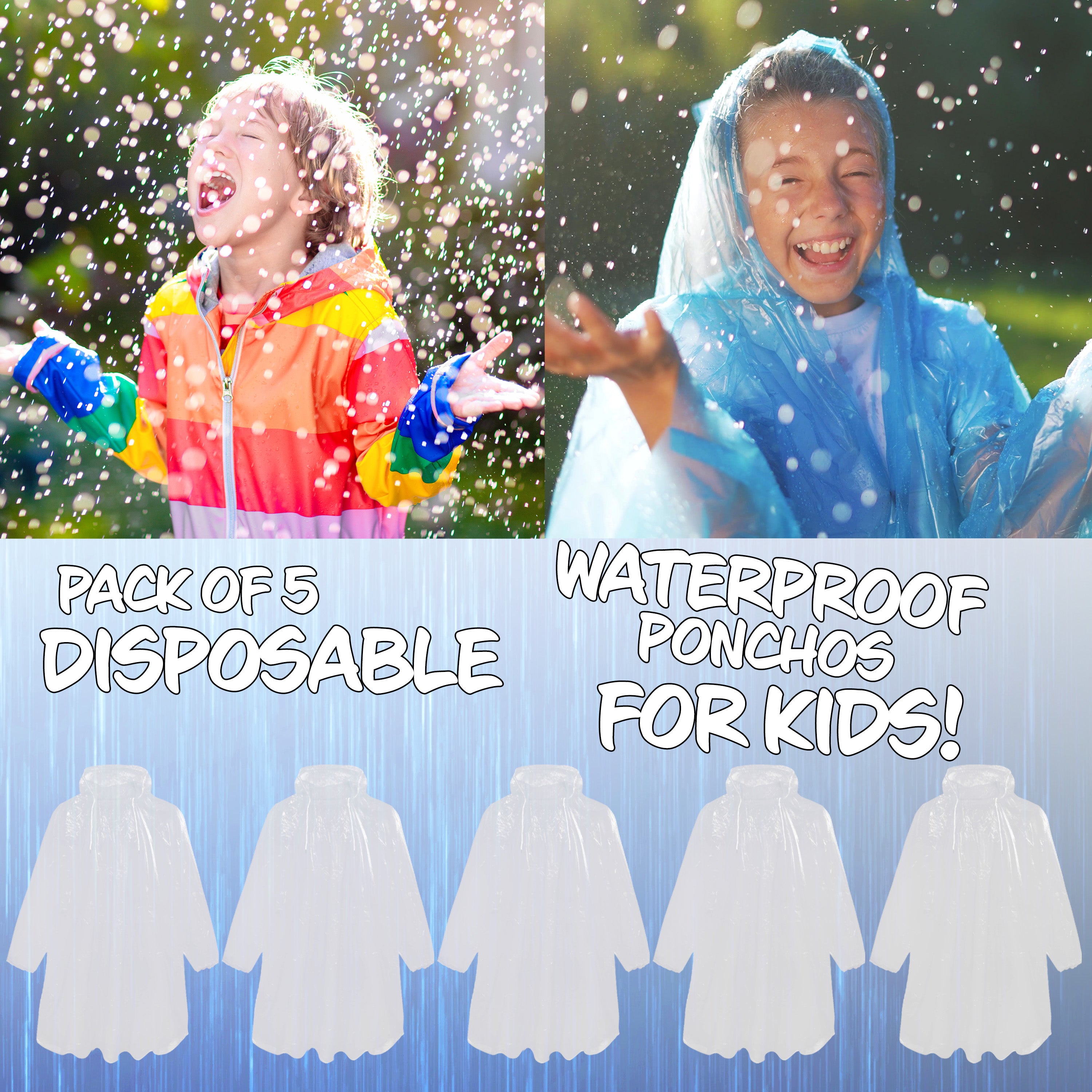 citycomfort-poncho-pluie-enfant-transparent-jetable-lot-5-10-gar-on image 2