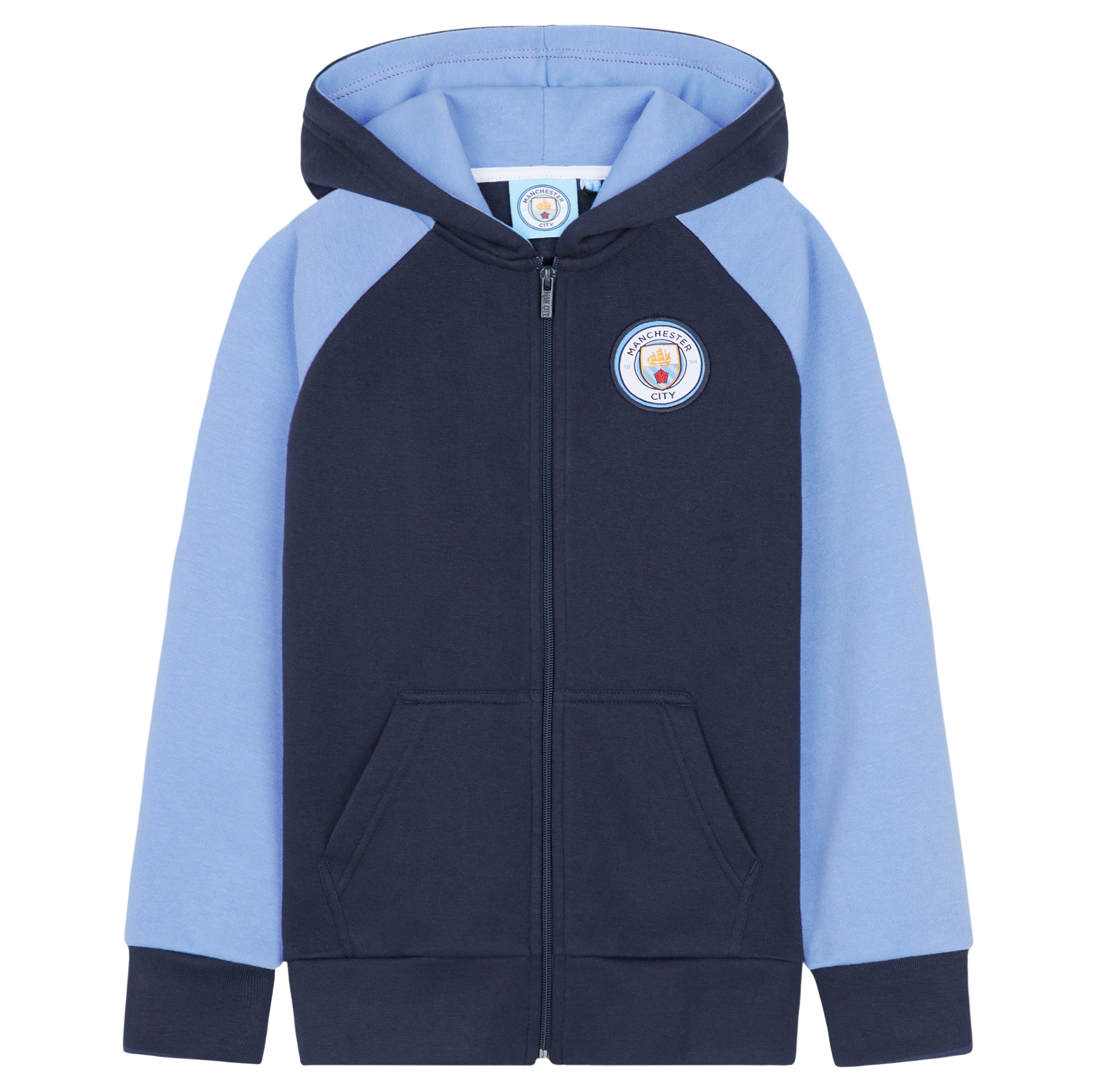 manchester-city-sweat-capuche-zipp-gar-on-poches-7-14-ans image 1