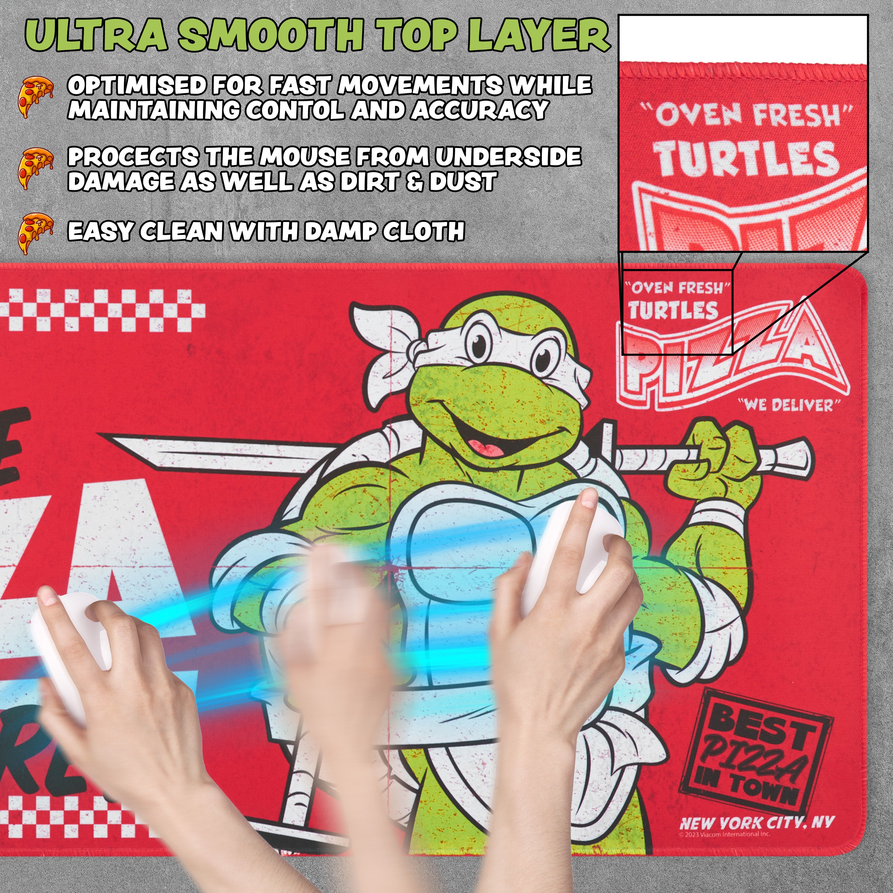 tortues-ninja-tapis-de-souris-xxl-70x30-bureau image 4