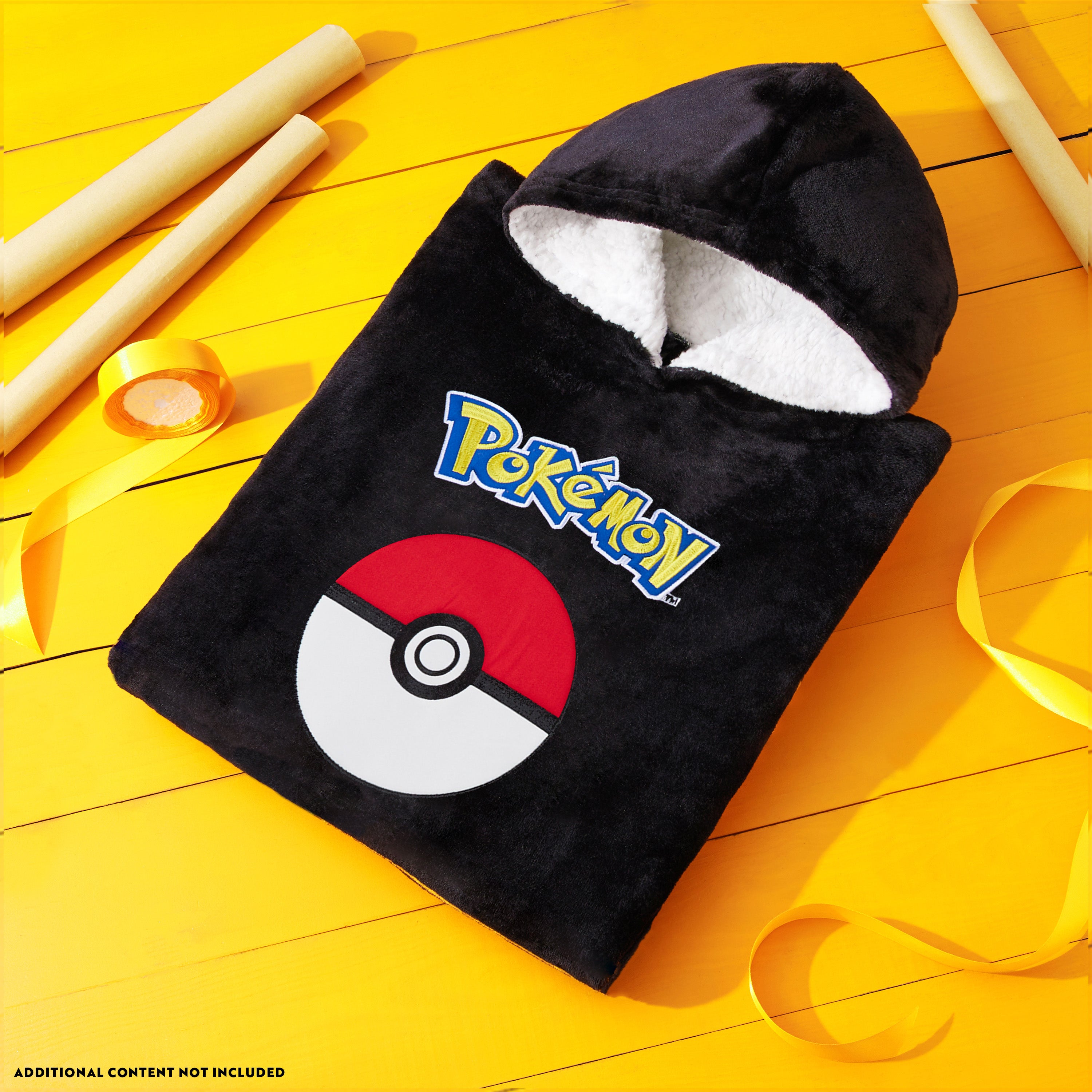 pokemon-e0199-sweat-plaid-enfant-noir-polaire-sherpa image 2
