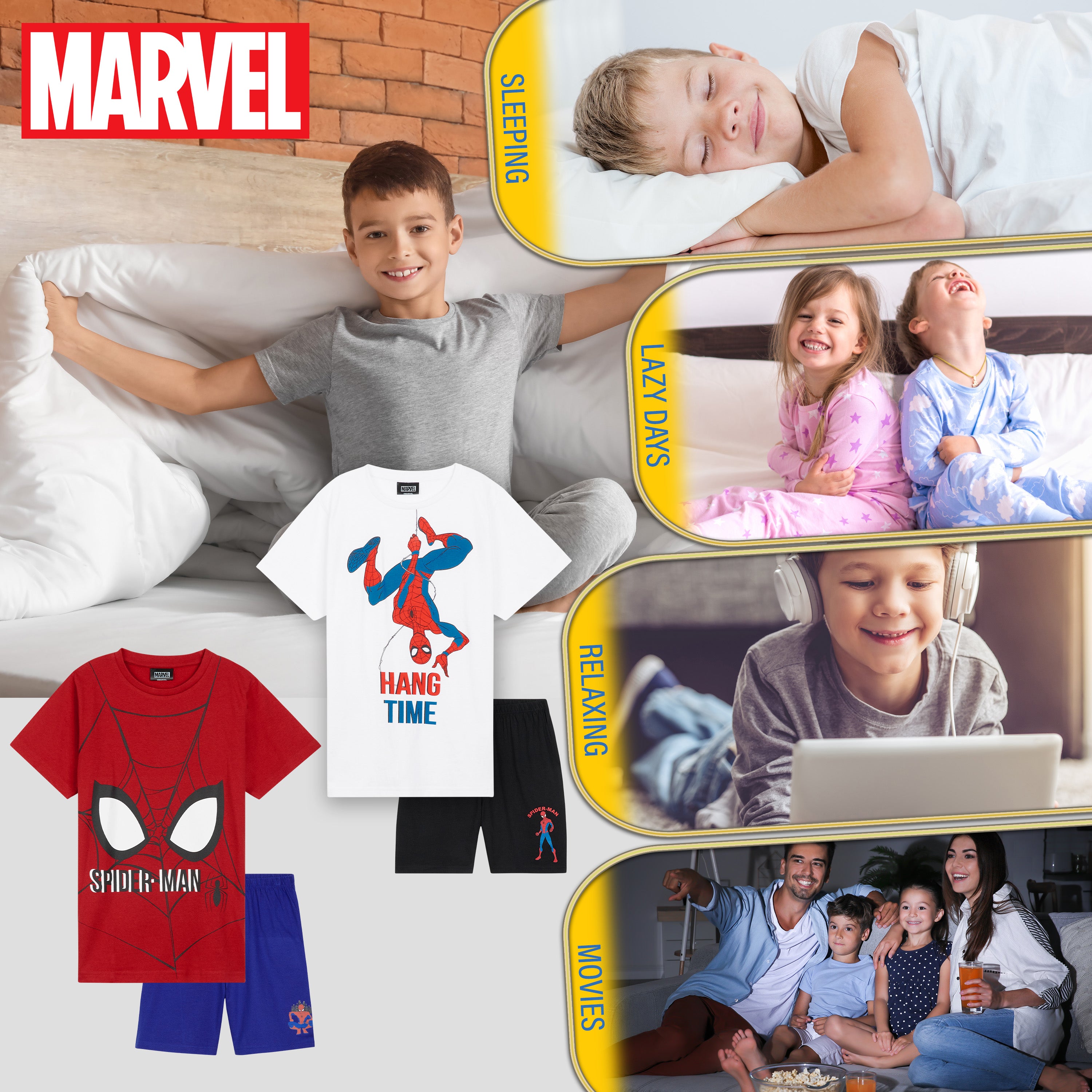 get-trend-boys-marvel-spiderman-pyjama-court-gar-on-lot-de-2 image 4