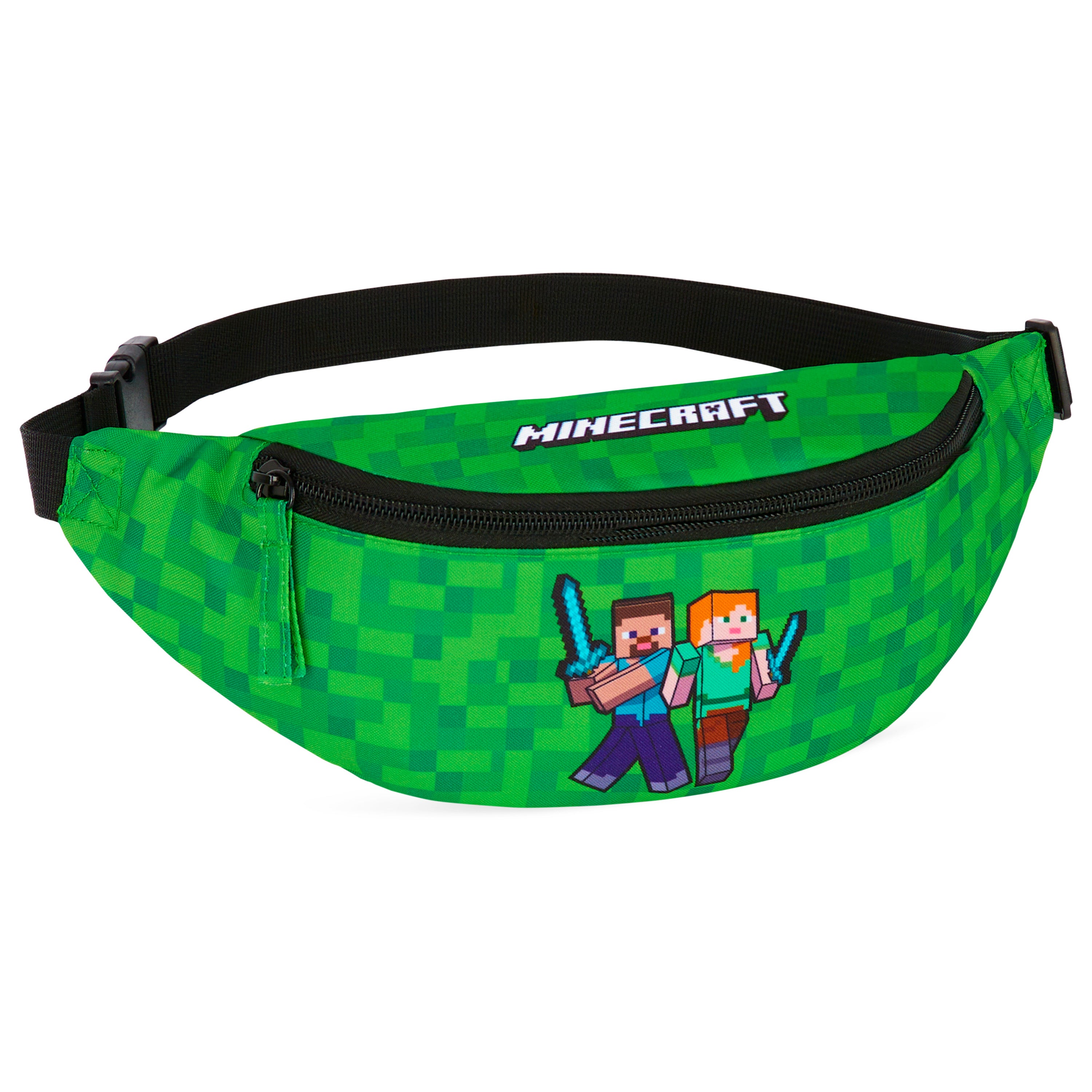 minecraft-creeper-sac-banane-enfant-vert-sangle-ajustable image 1