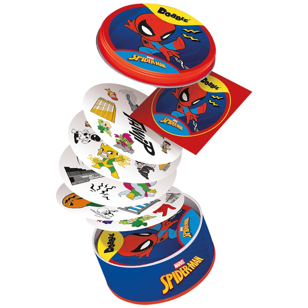 dobble-spiderman-asmodee-jeu-de-cartes-observation-55-cartes image 4