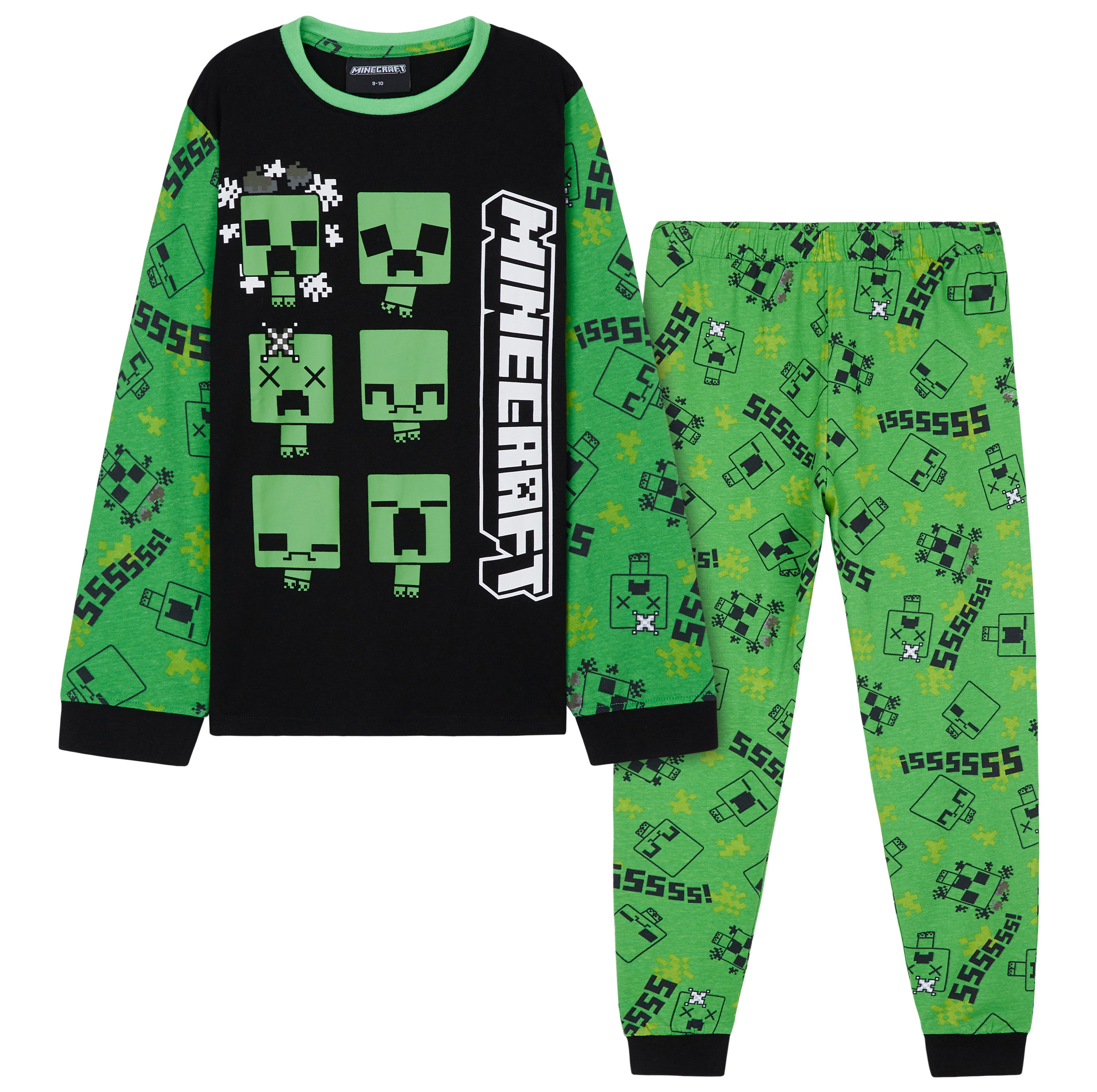 get-trend-minecraft-pyjama-gar-on-long-coton-creeper image 1