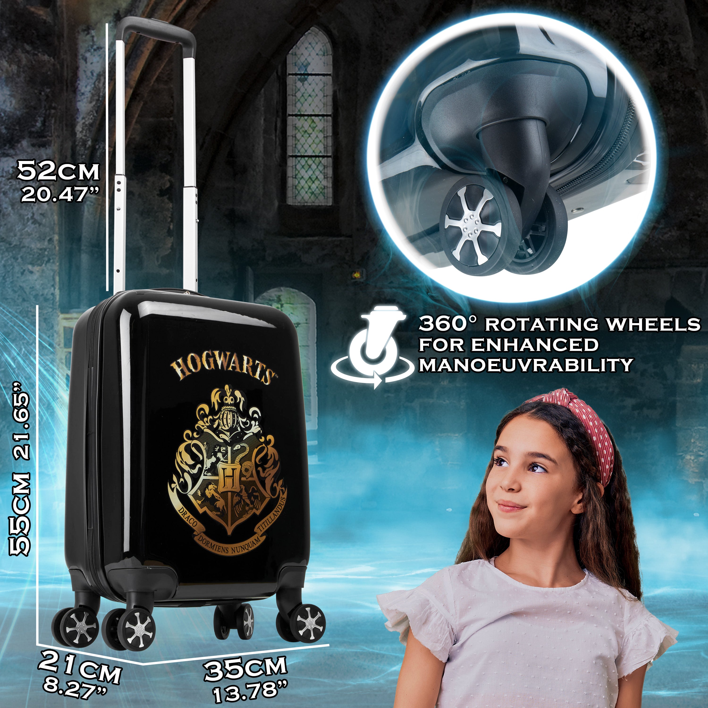 harry-potter-valise-cabine-rigide-55cm-31l-noire-4-roues image 4