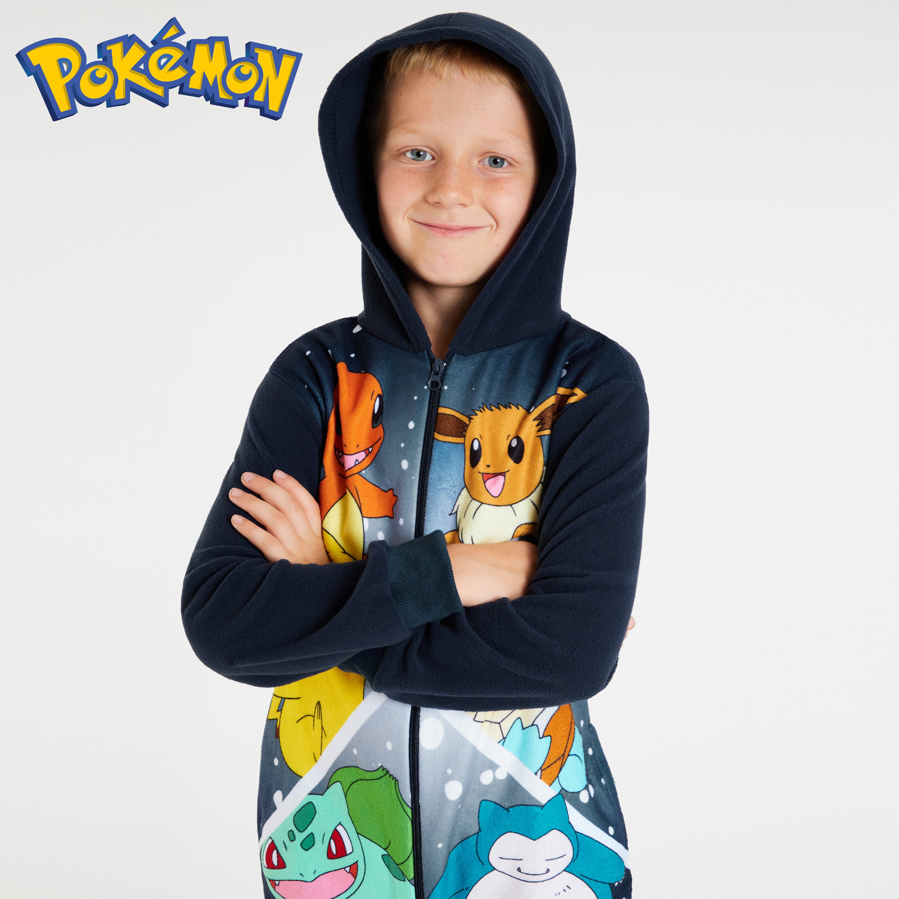 pokemon-boys-combinaison-pyjama-polaire-gar-on-9-10-ans-capuche image 3