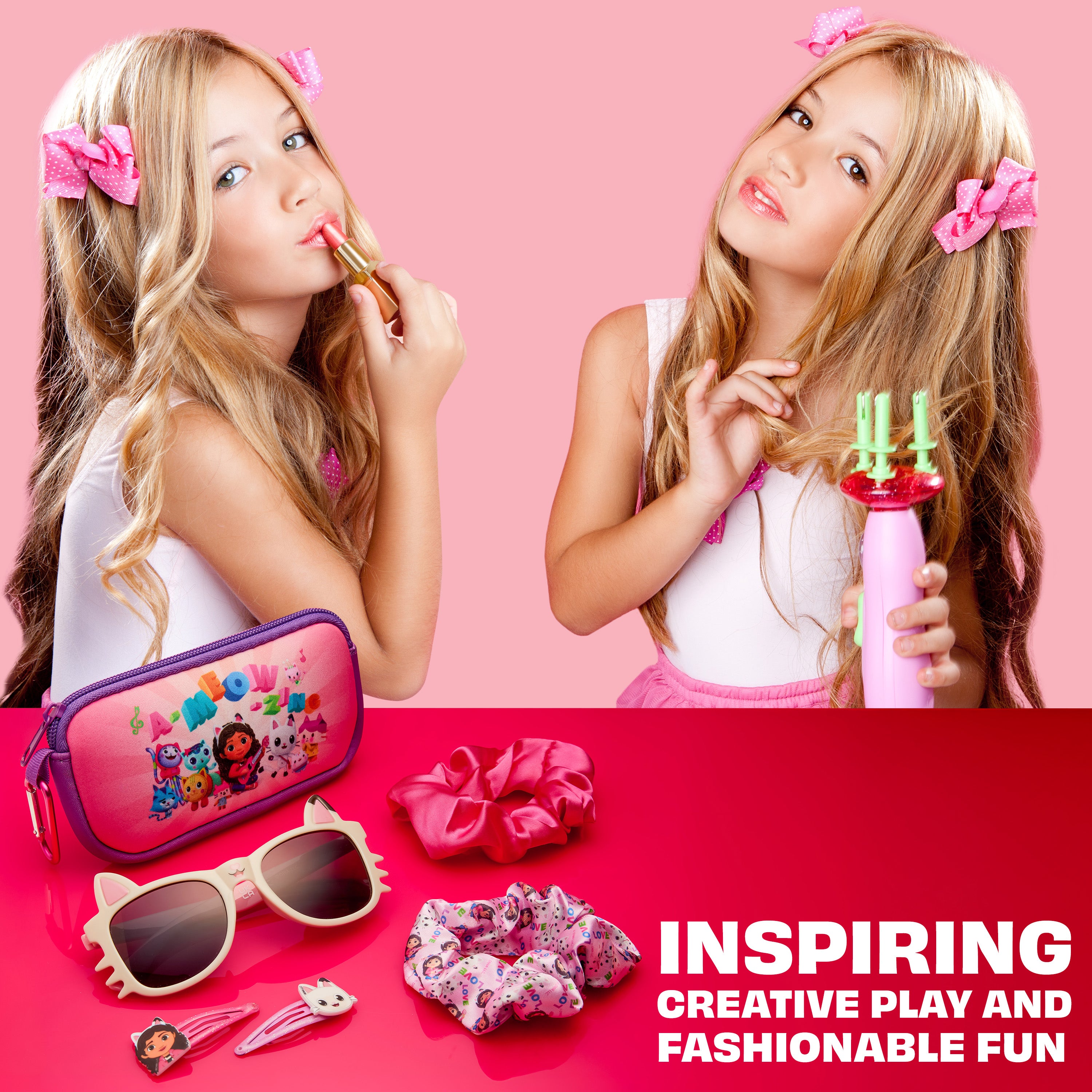 set-lunettes-soleil-fille-accessoires-cheveux-avec-tui image 2