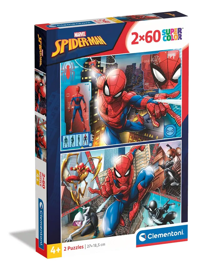 clementoni-supercolor-spider-man-puzzle-enfant-2x60-pi-ces-4-ans image 1