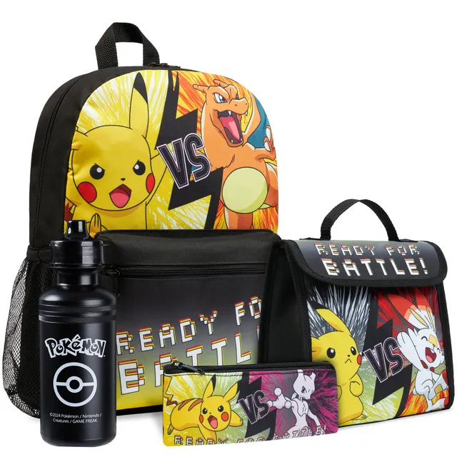 pok-mon-sac-dos-ensemble-scolaire-4-pi-ces-noir-jaune image 1