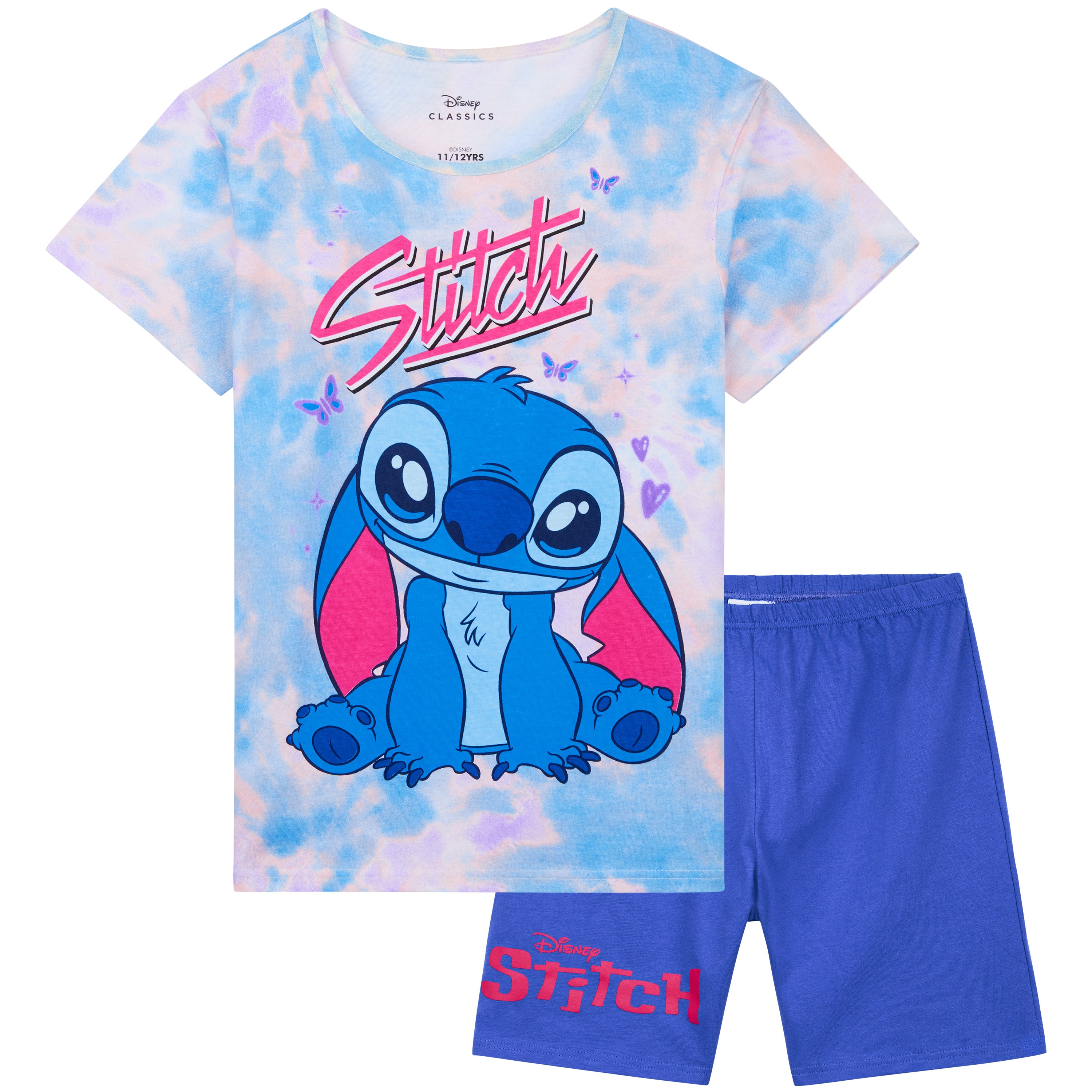 disney-stitch-pyjama-fille-short-manches-courtes-7-14-ans image 1