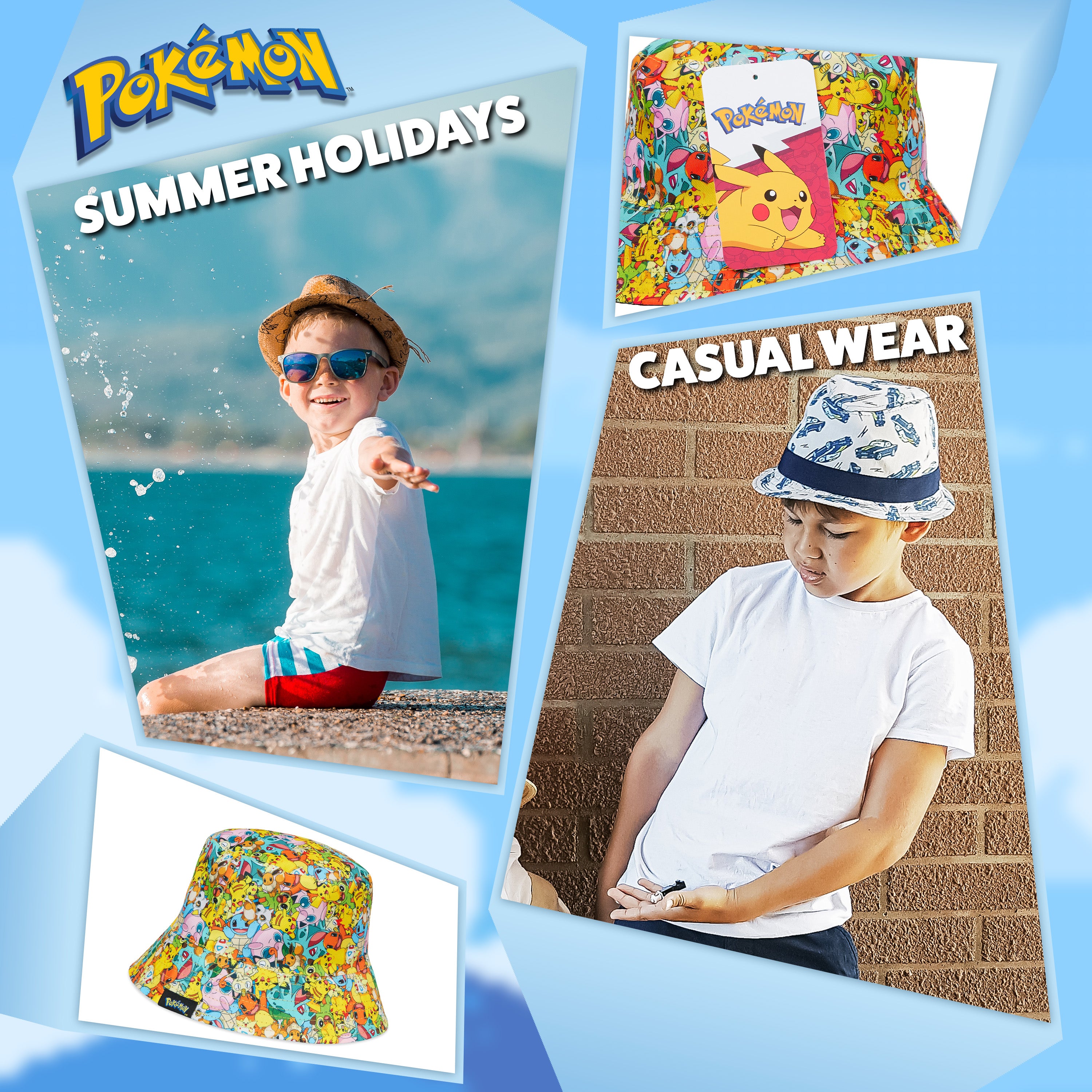 pok-mon-bob-enfant-all-over-pikachu-chapeau-soleil-polyester image 5