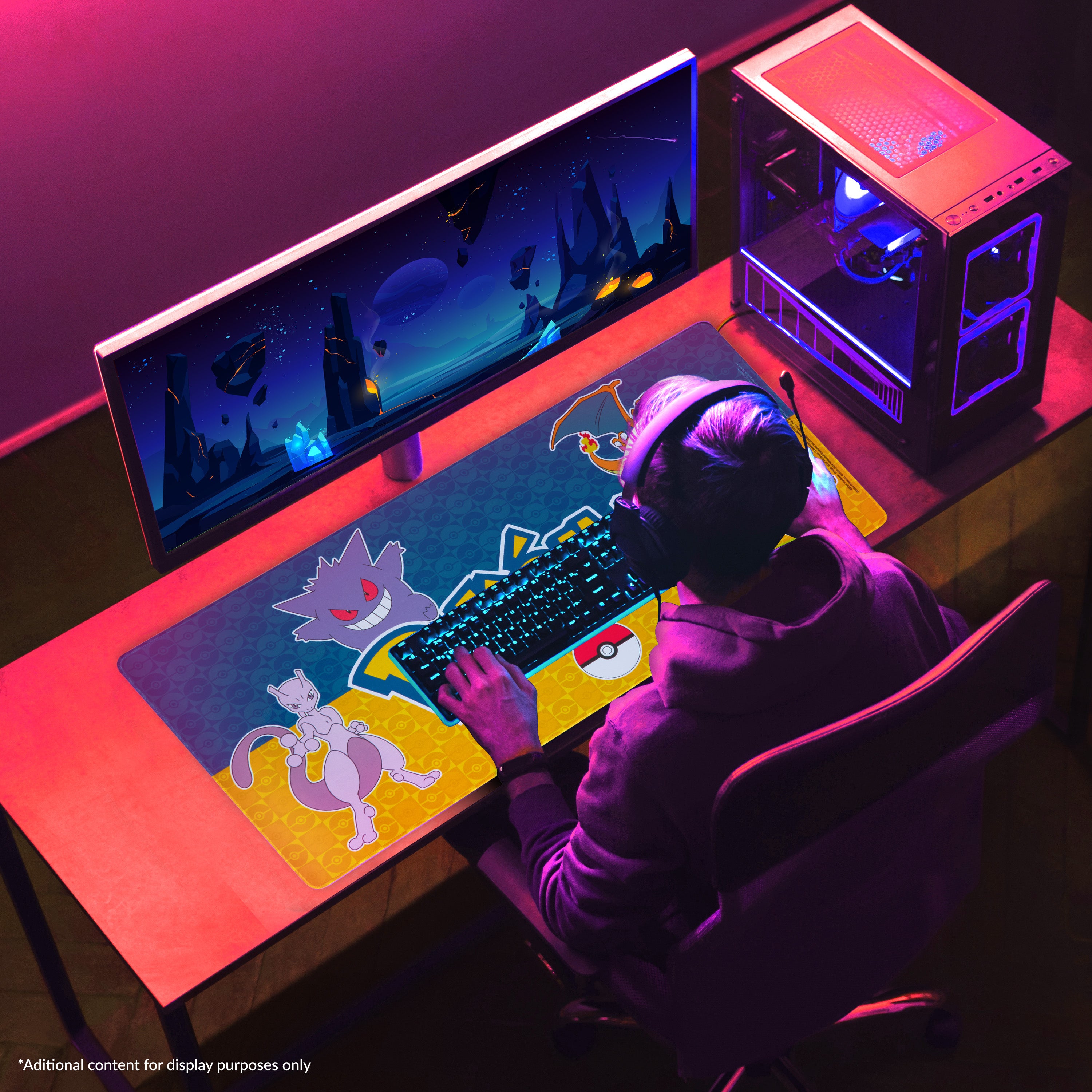 pok-mon-tapis-de-souris-xxl-bureau-gaming-80x35-cm-marine image 2