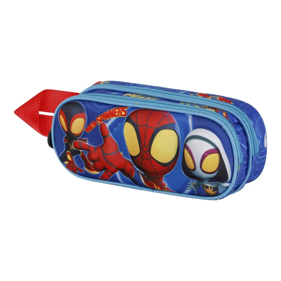 marvel-spider-man-spinners-trousse-3d-double-bleue-22-cm image 1