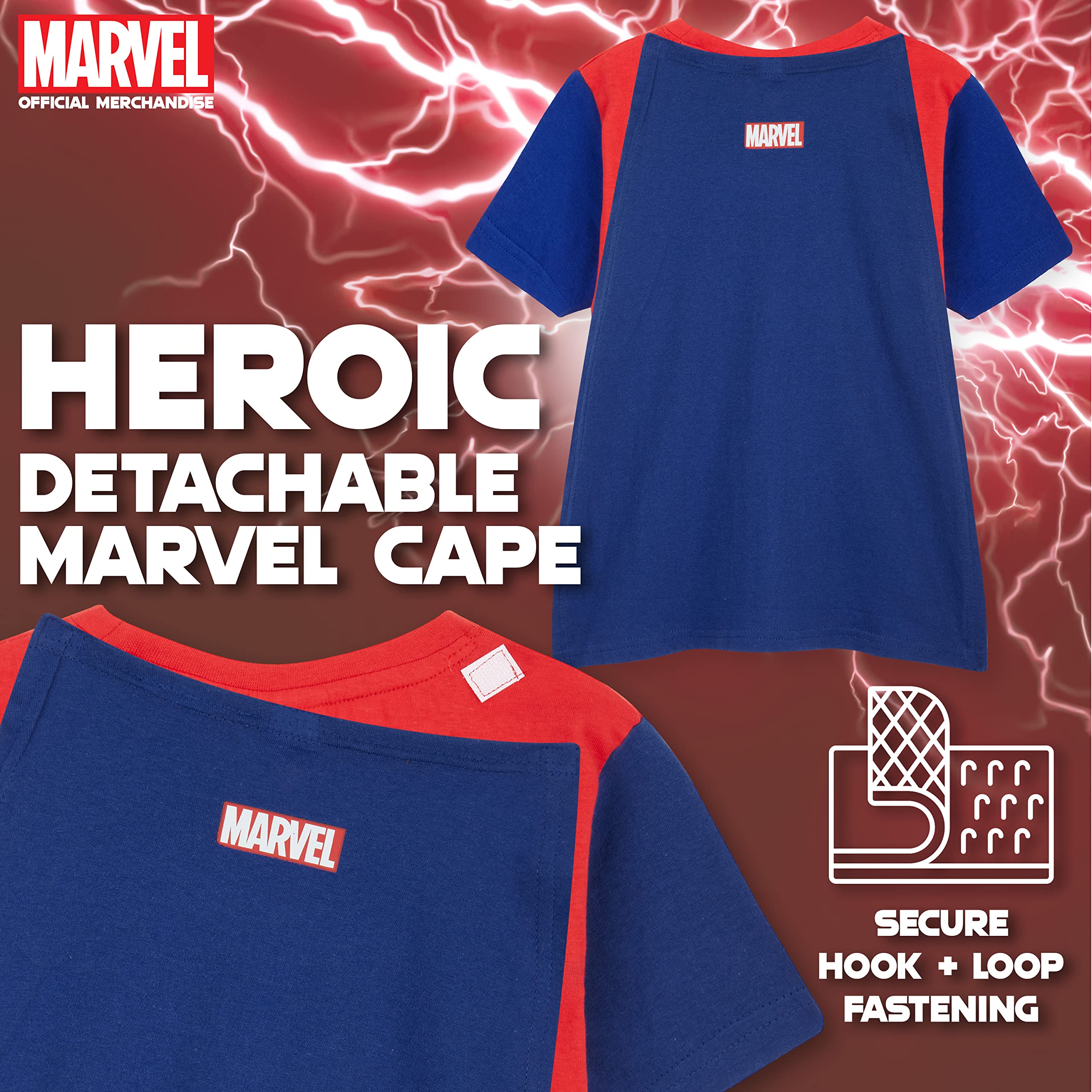 marvel-avengers-t-shirt-cape-enfant-rouge-11-12-ans image 4