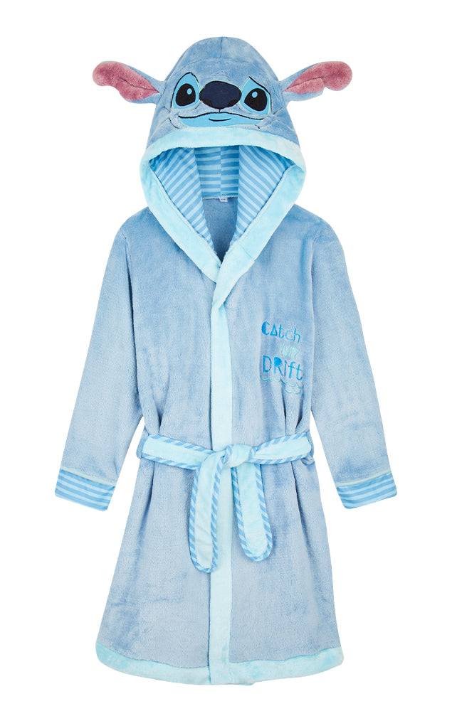disney-stitch-peignoir-enfant-polaire-capuche-7-8-ans image 1