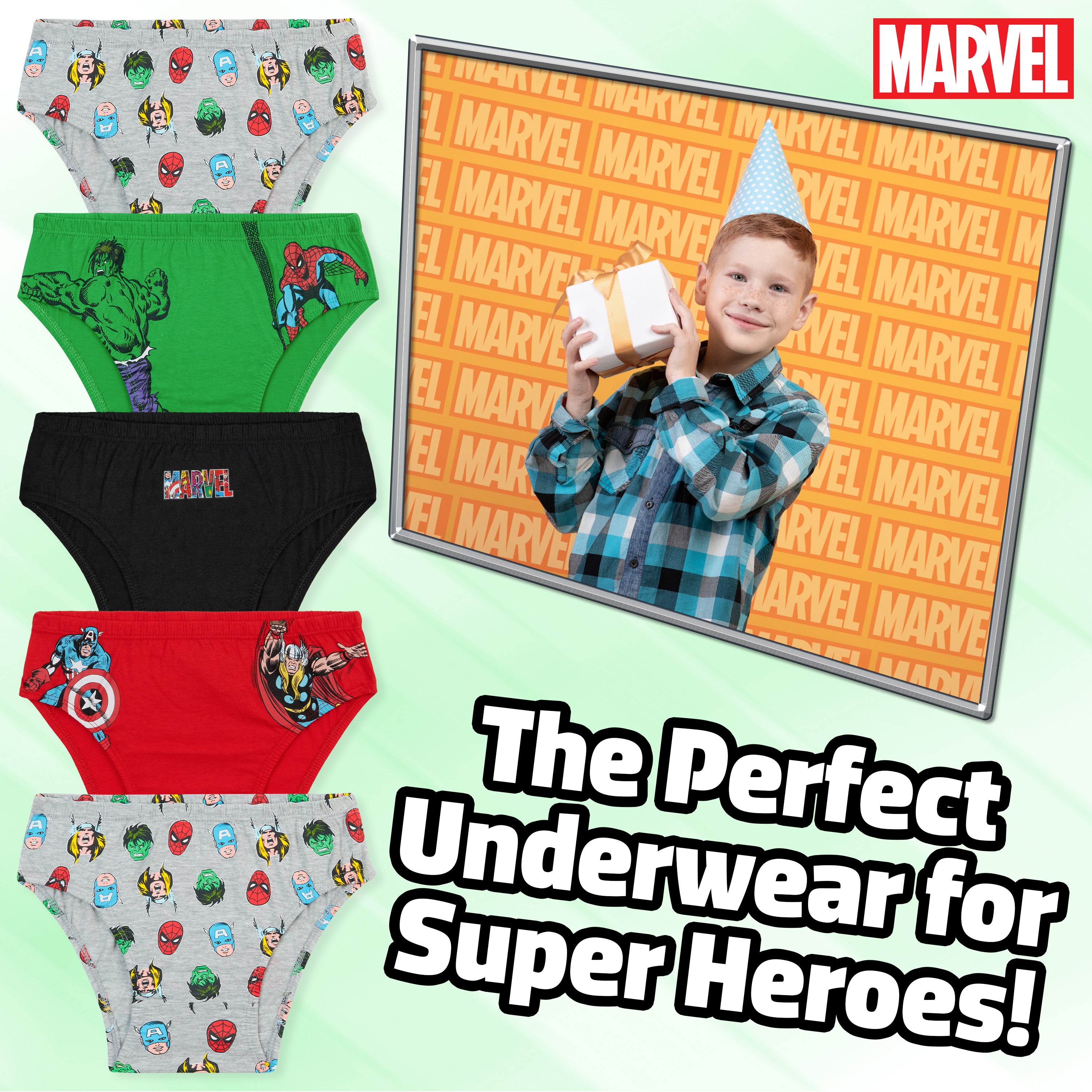get-trend-boys-marvel-slip-gar-on-coton-lot-5-5-6-ans image 2