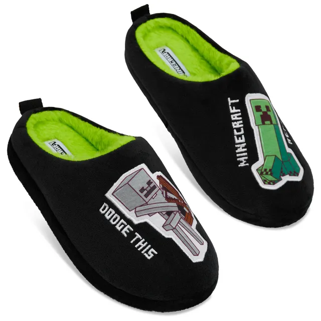 minecraft-chaussons-gar-on-creeper-chaud-antid-rapant image 1