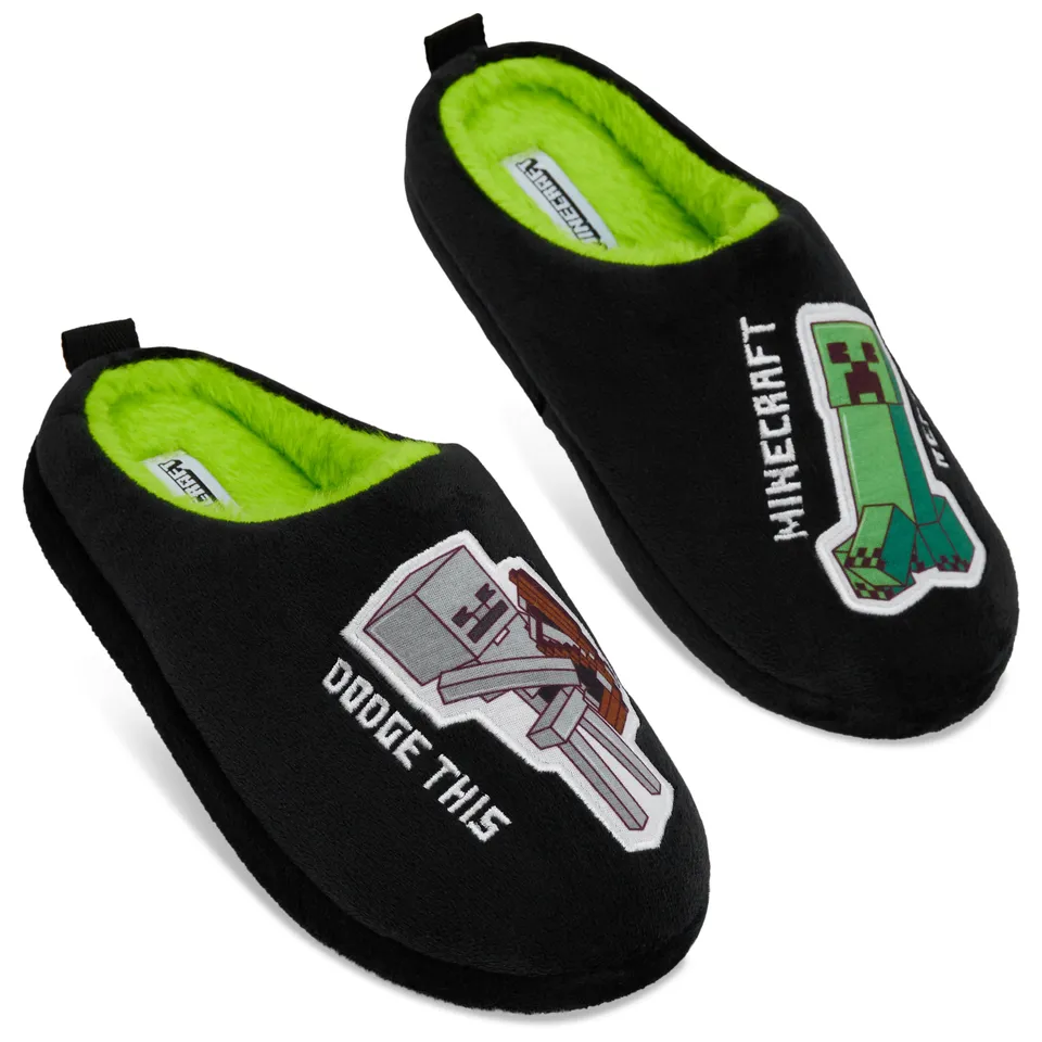 minecraft-chaussons-gar-on-creeper-chaud-antid-rapant image 1