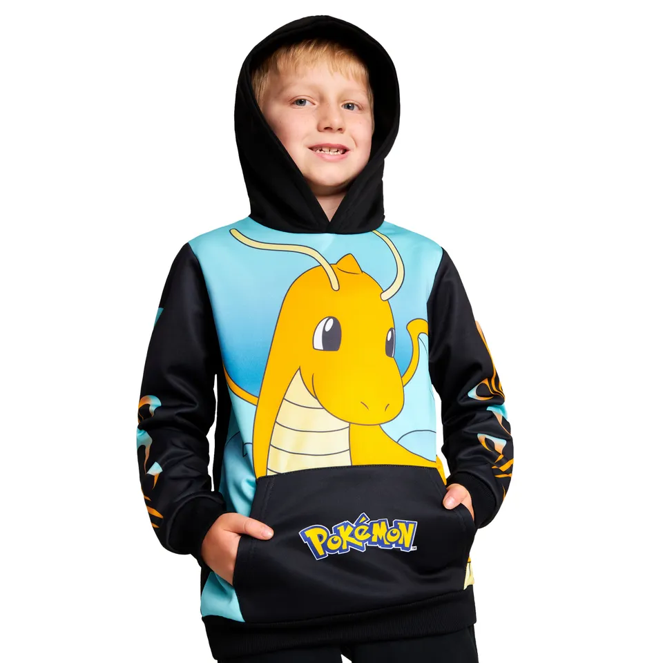 pok-mon-dragonite-sweat-capuche-gar-on-noir-bleu image 1