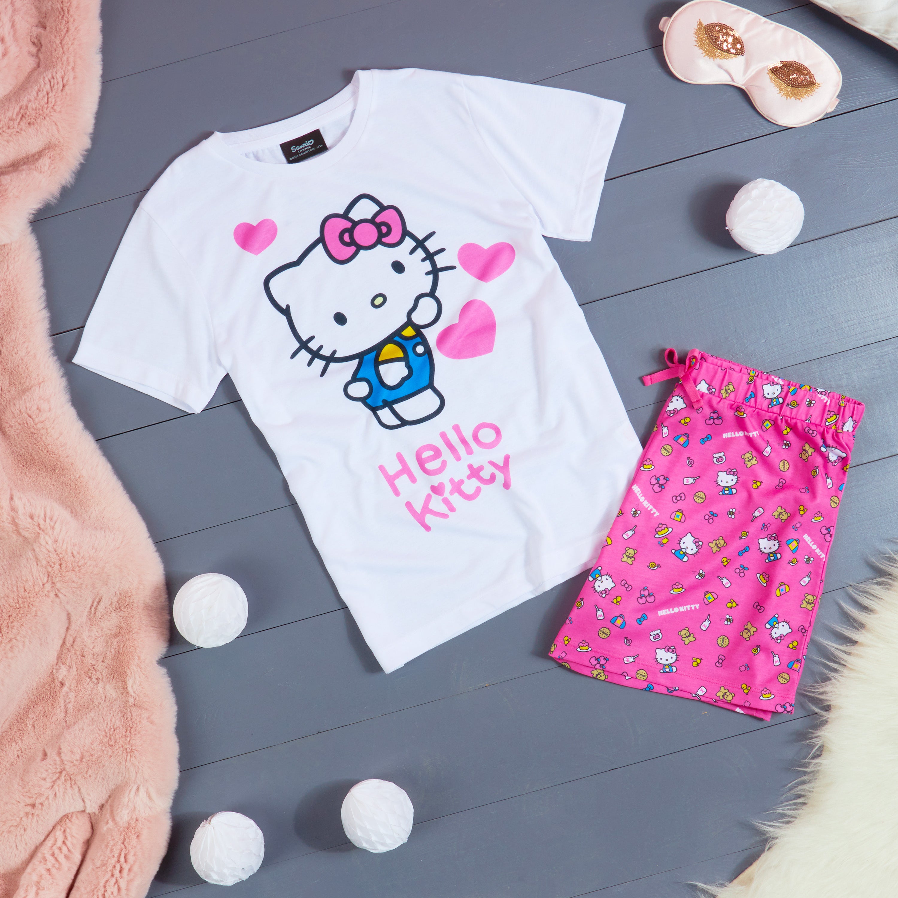 hello-kitty-pyjama-fille-court-manches-courtes-officiel image 5