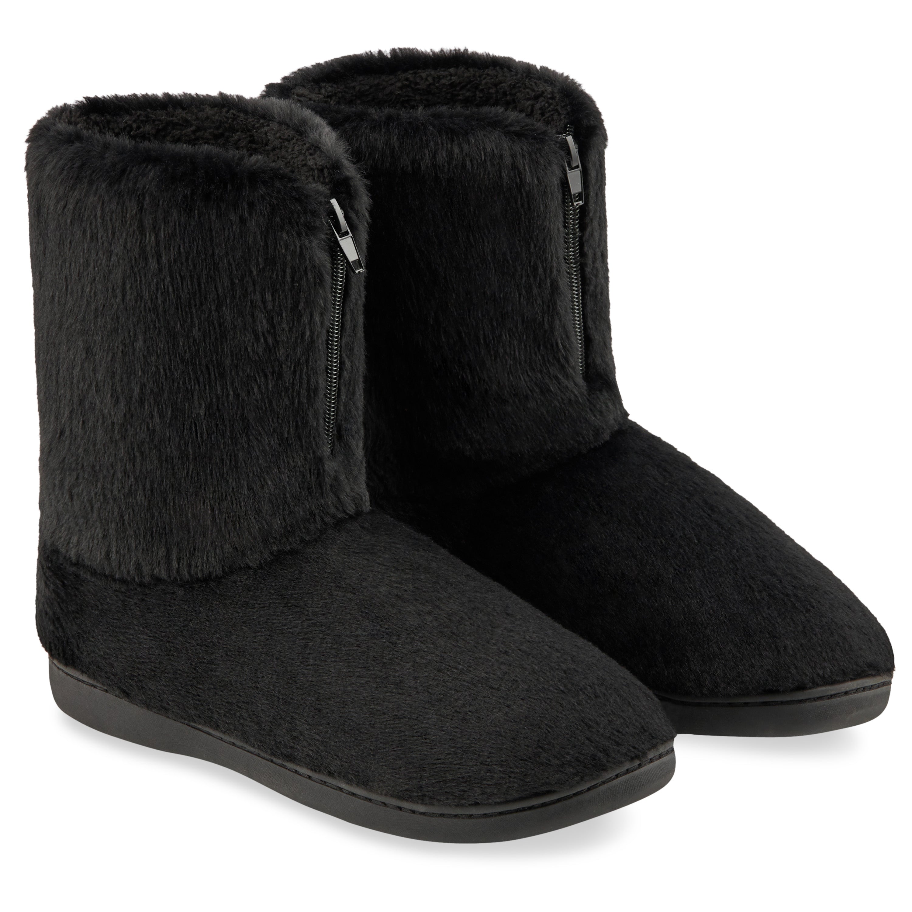 get-trend-citycomfort-bottines-pantoufles-femme-noir-fourr-es image 2