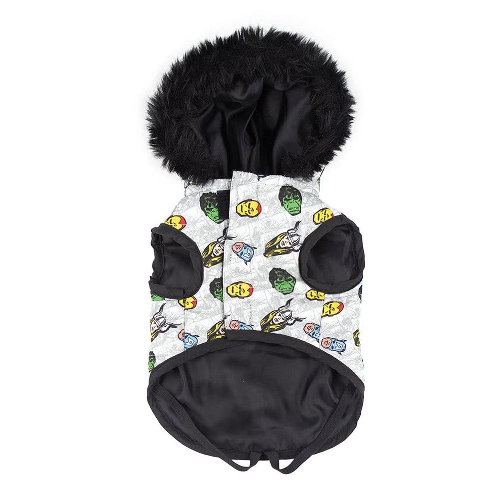 marvel-avengers-manteau-chien-hiver-gris-capuche image 1