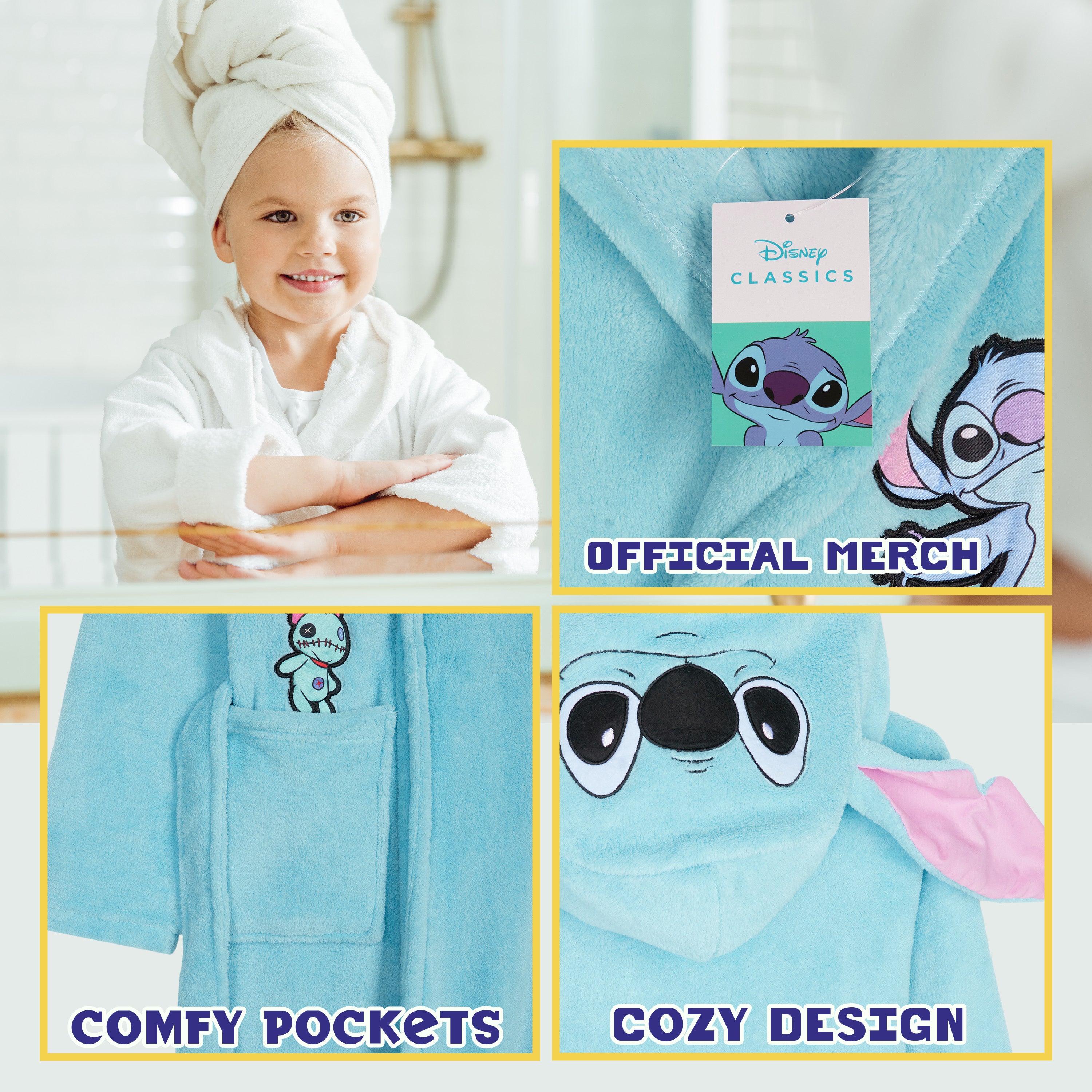 disney-stitch-peignoir-fille-polaire-capuche-9-10-ans image 4