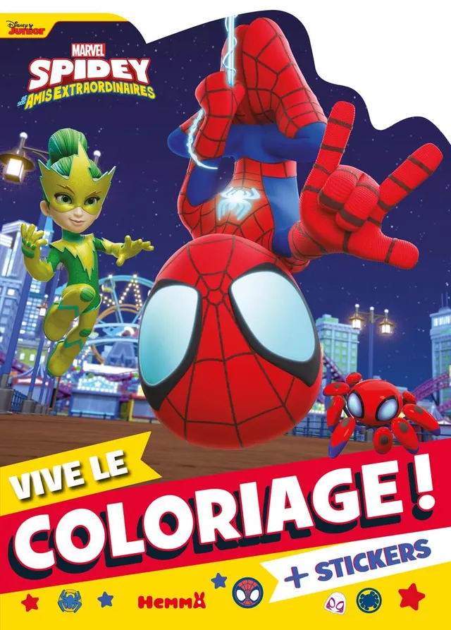 marvel-spidey-et-ses-amis-vive-le-coloriage-stickers-4-ans image 1