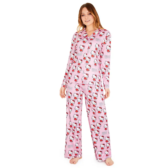 hello-kitty-pyjama-long-femme-boutonn-2-pi-ces-kawaii image 1